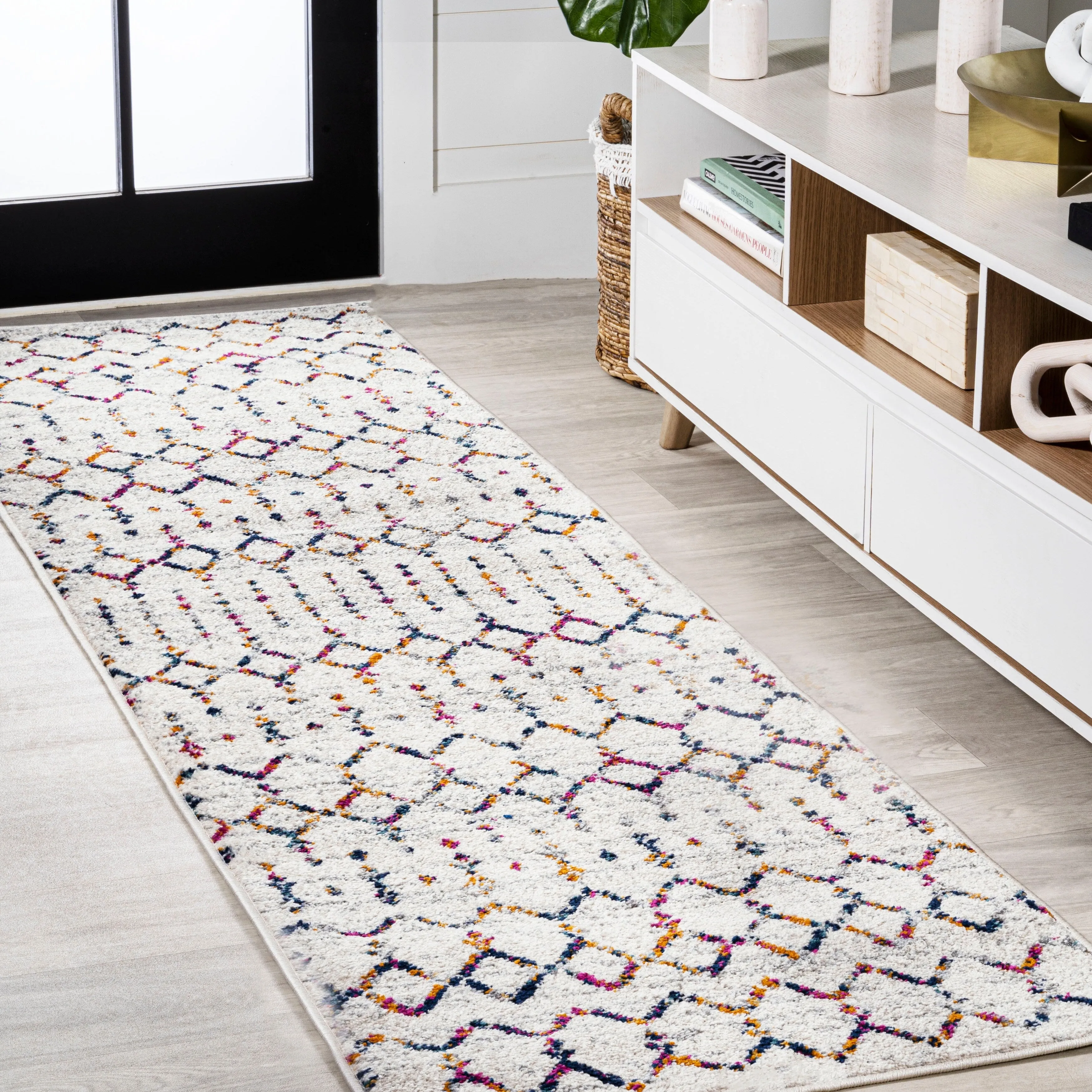 JONATHAN Y Modern HYPE Boho Vintage Diamond Area Rug