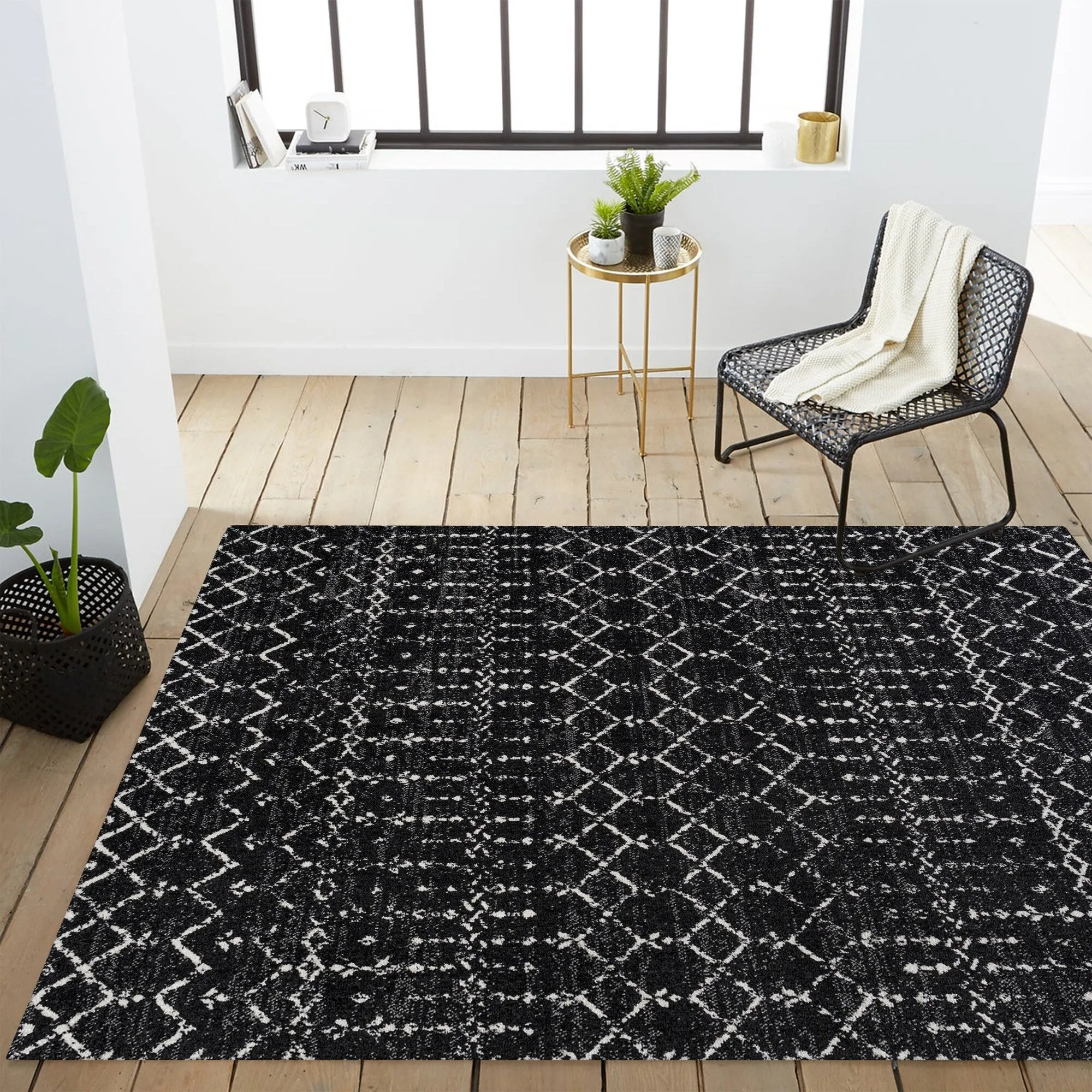 JONATHAN Y Modern HYPE Boho Vintage Diamond Area Rug