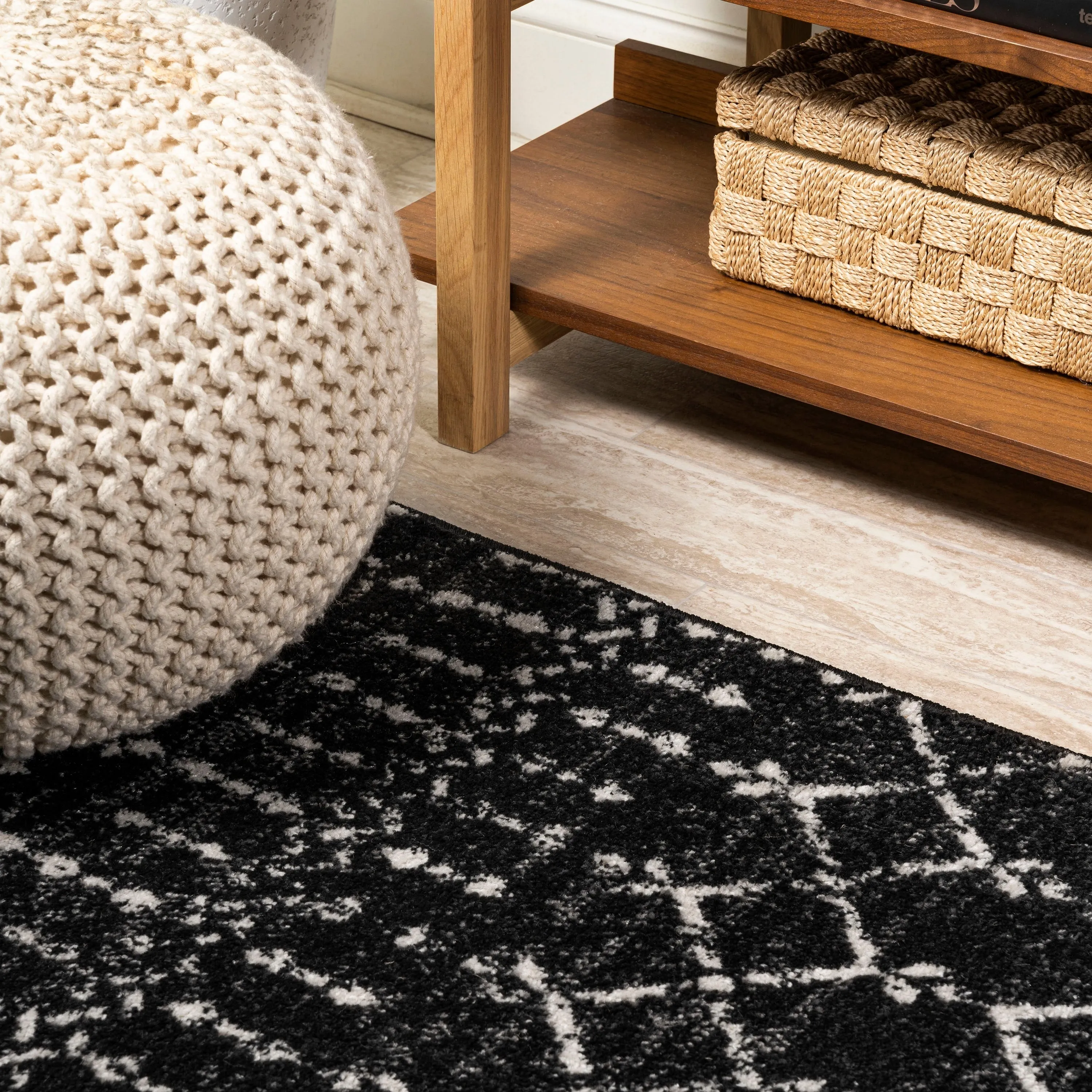 JONATHAN Y Modern HYPE Boho Vintage Diamond Area Rug
