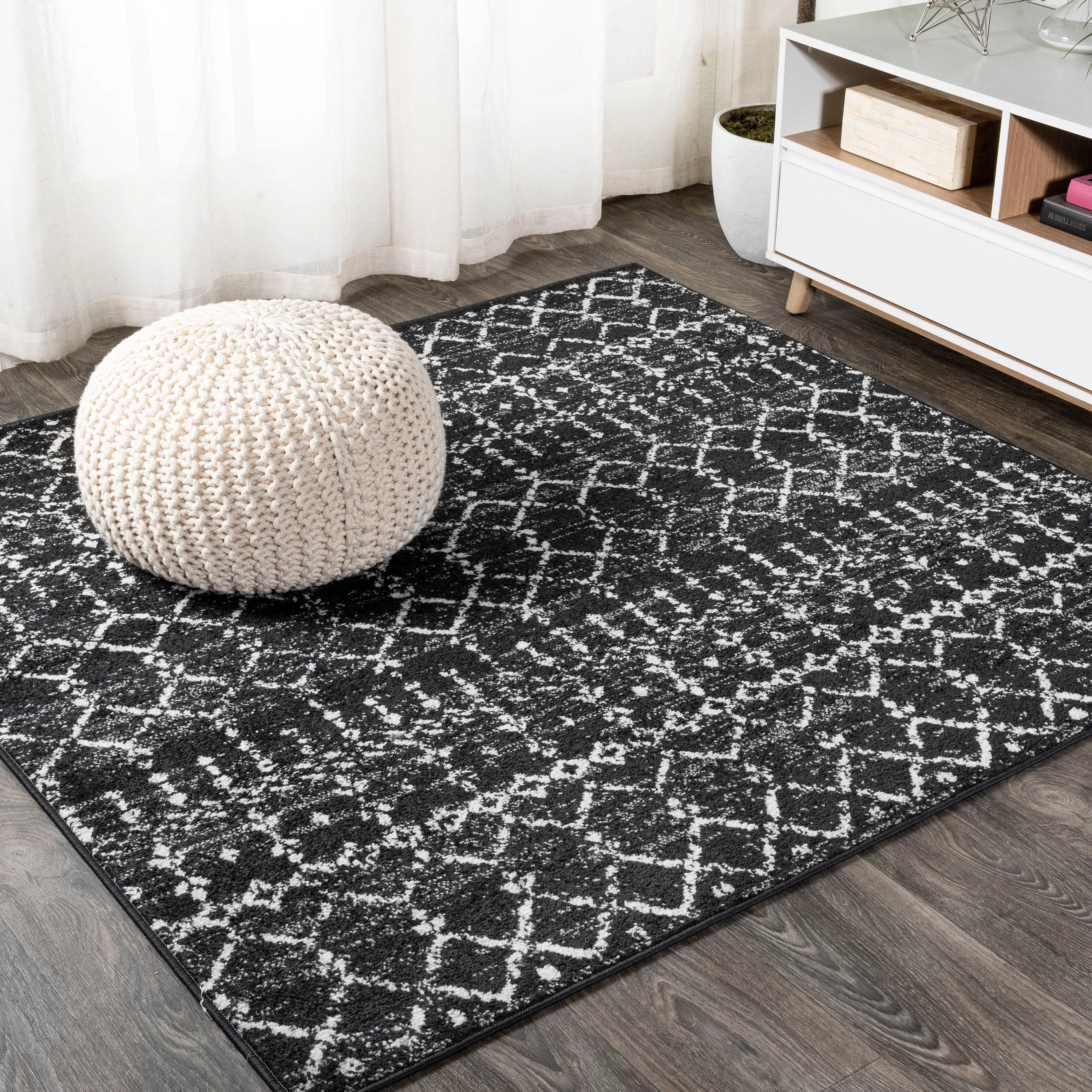 JONATHAN Y Modern HYPE Boho Vintage Diamond Area Rug