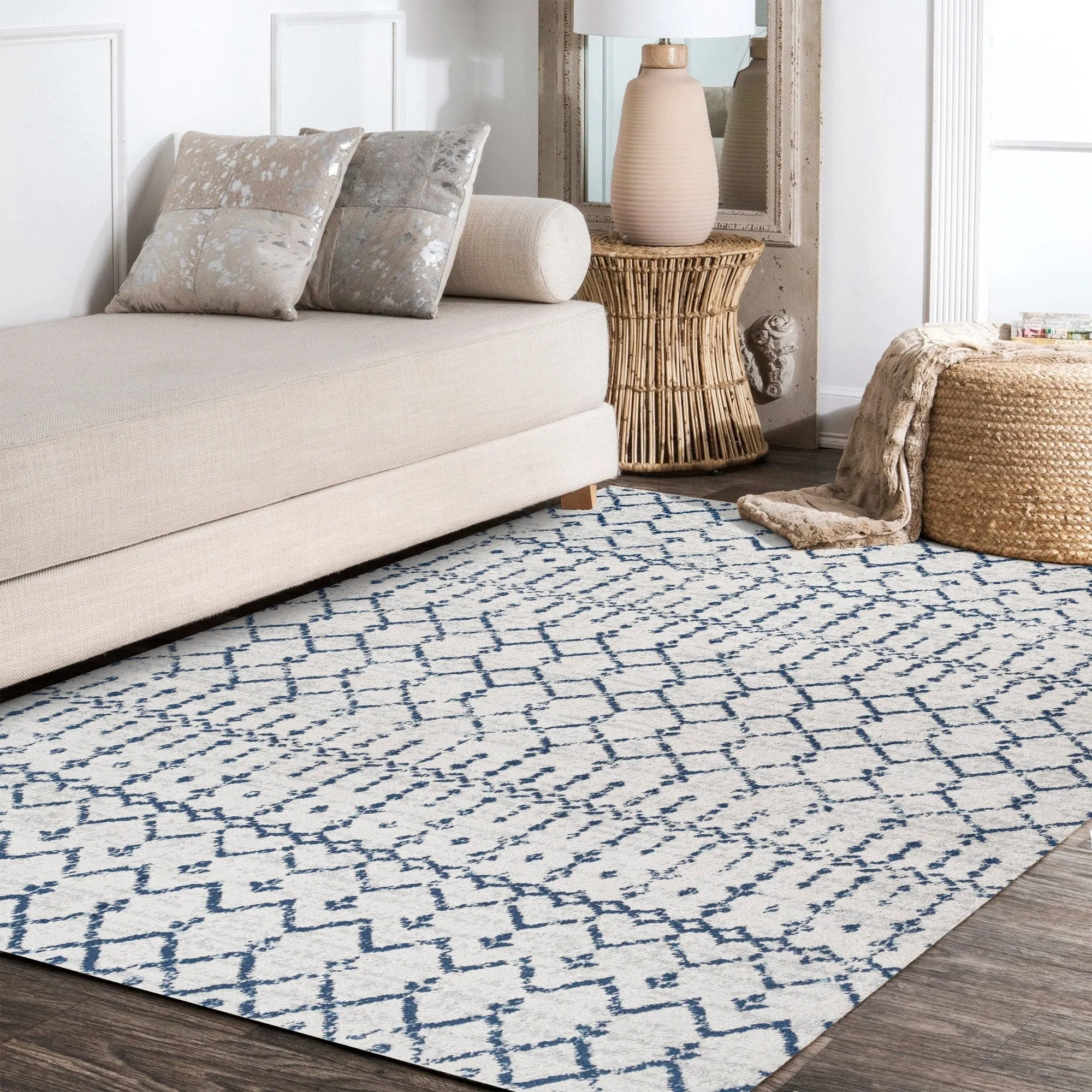 JONATHAN Y Modern HYPE Boho Vintage Diamond Area Rug