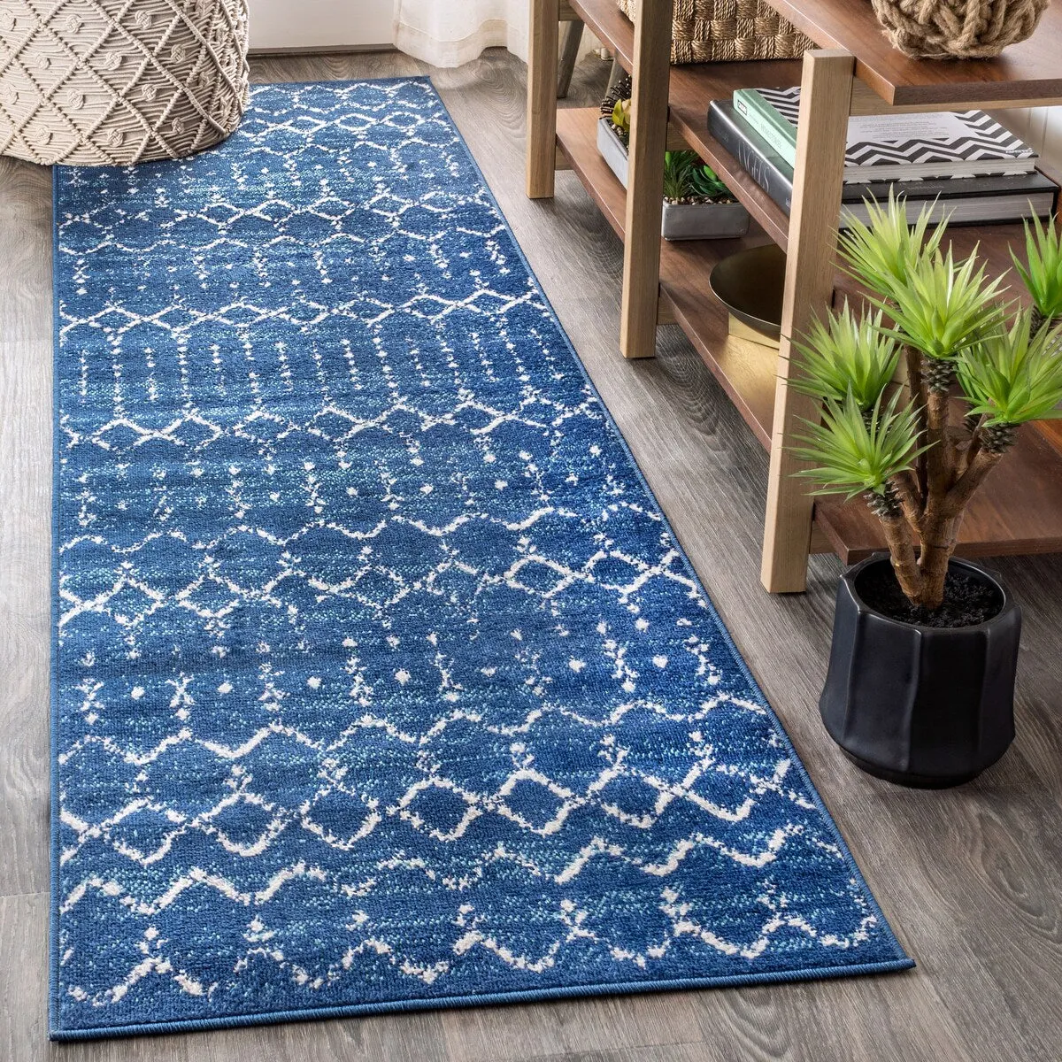 JONATHAN Y Modern HYPE Boho Vintage Diamond Area Rug
