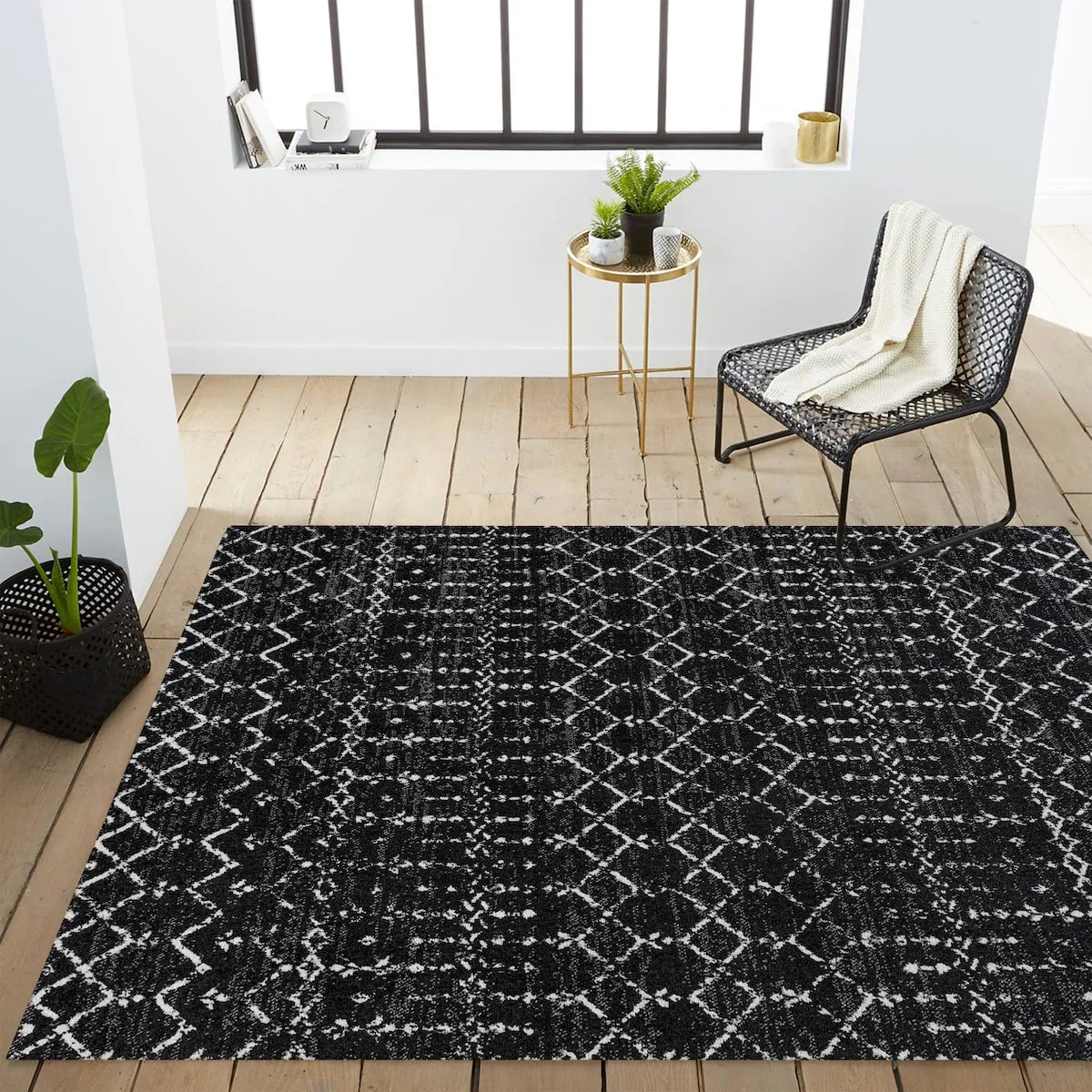 JONATHAN Y Modern HYPE Boho Vintage Diamond Area Rug