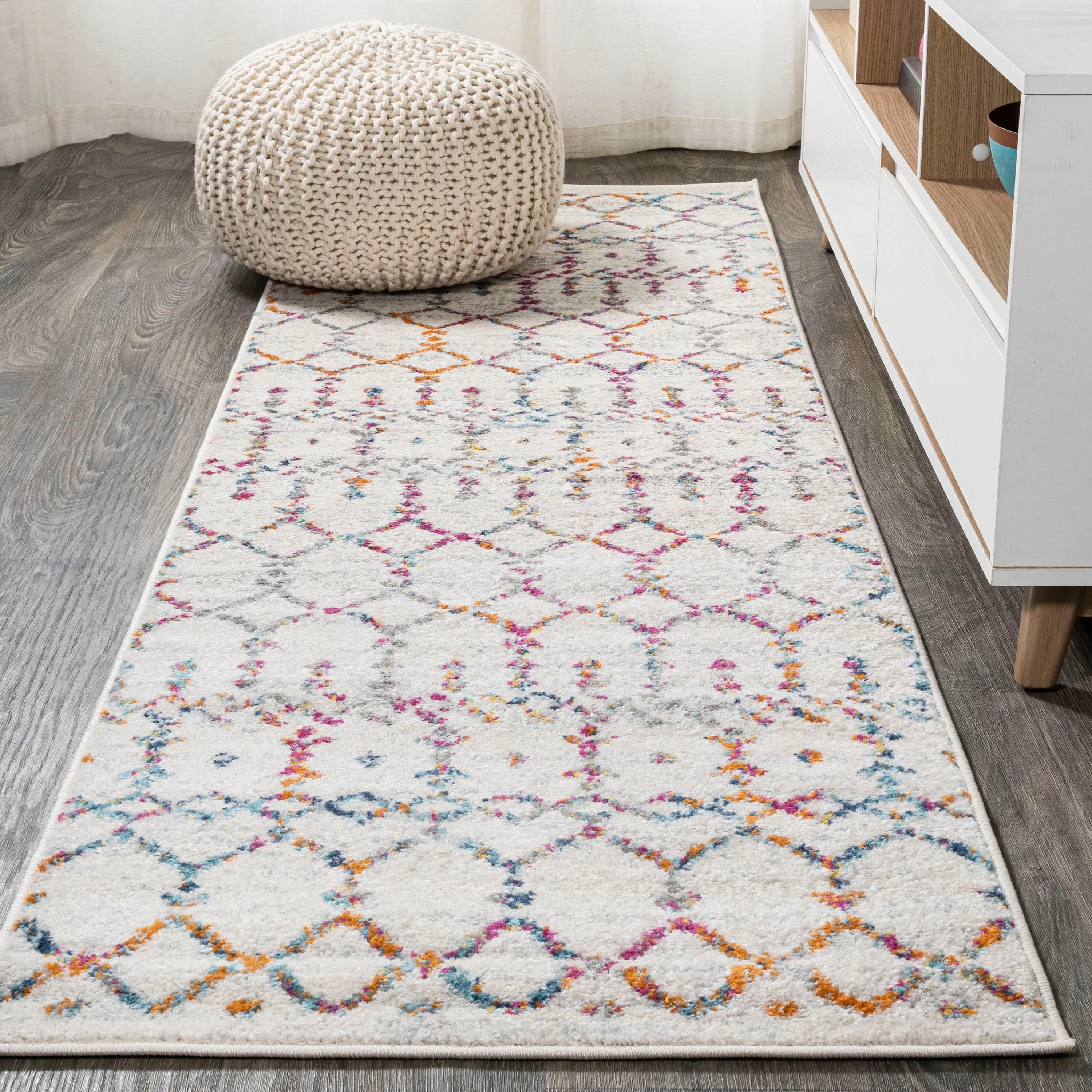 JONATHAN Y Modern HYPE Boho Vintage Diamond Area Rug