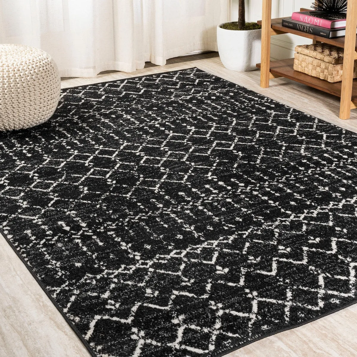 JONATHAN Y Modern HYPE Boho Vintage Diamond Area Rug