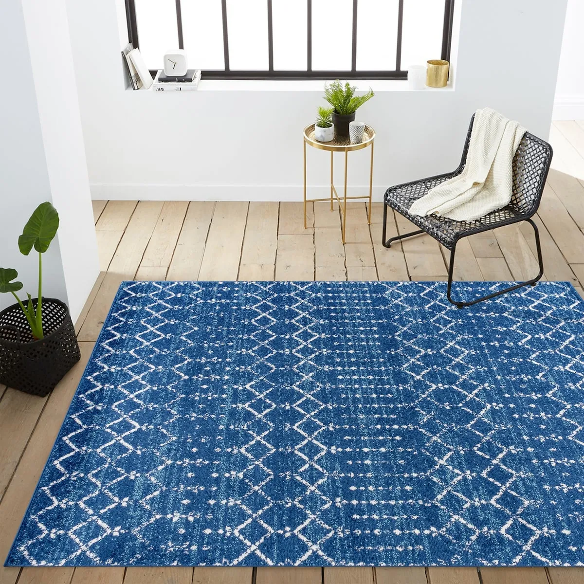 JONATHAN Y Modern HYPE Boho Vintage Diamond Area Rug