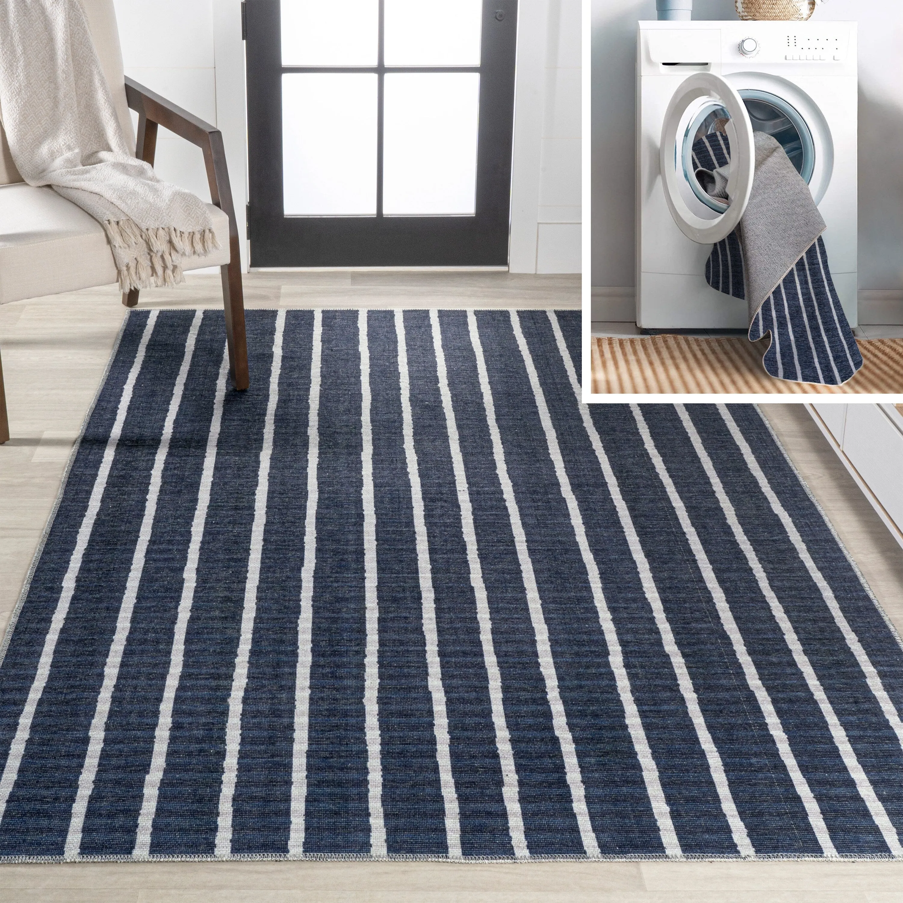 JONATHAN Y Nautisk Bohemian Medallion Textured Weave Machine Washable Area Rug