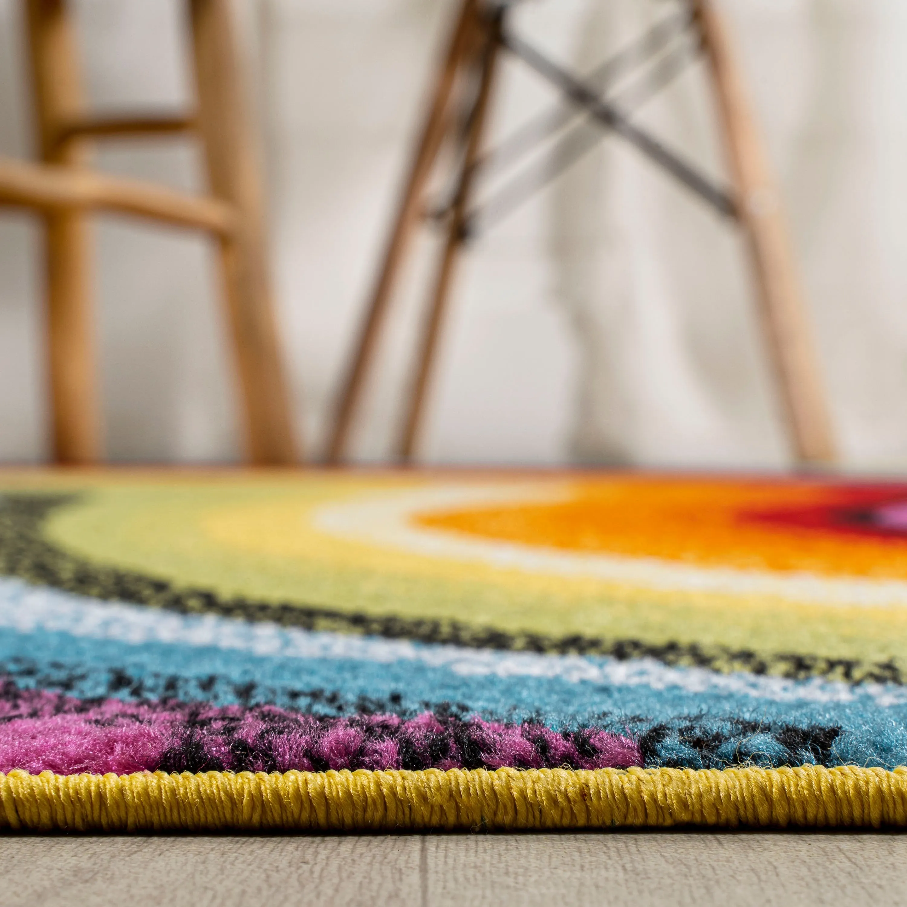 JONATHAN Y Prism Abstract Swirl Area Rug