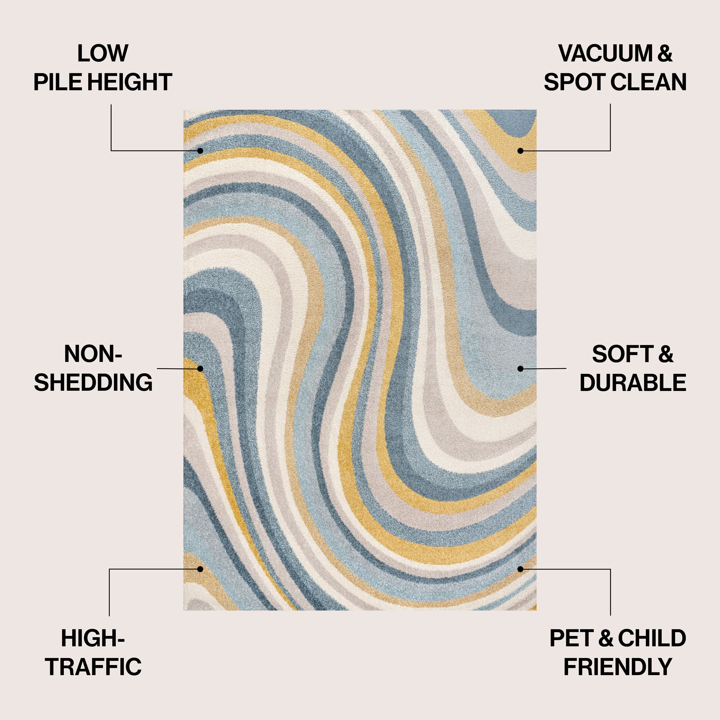 JONATHAN Y Prism Abstract Swirl Area Rug