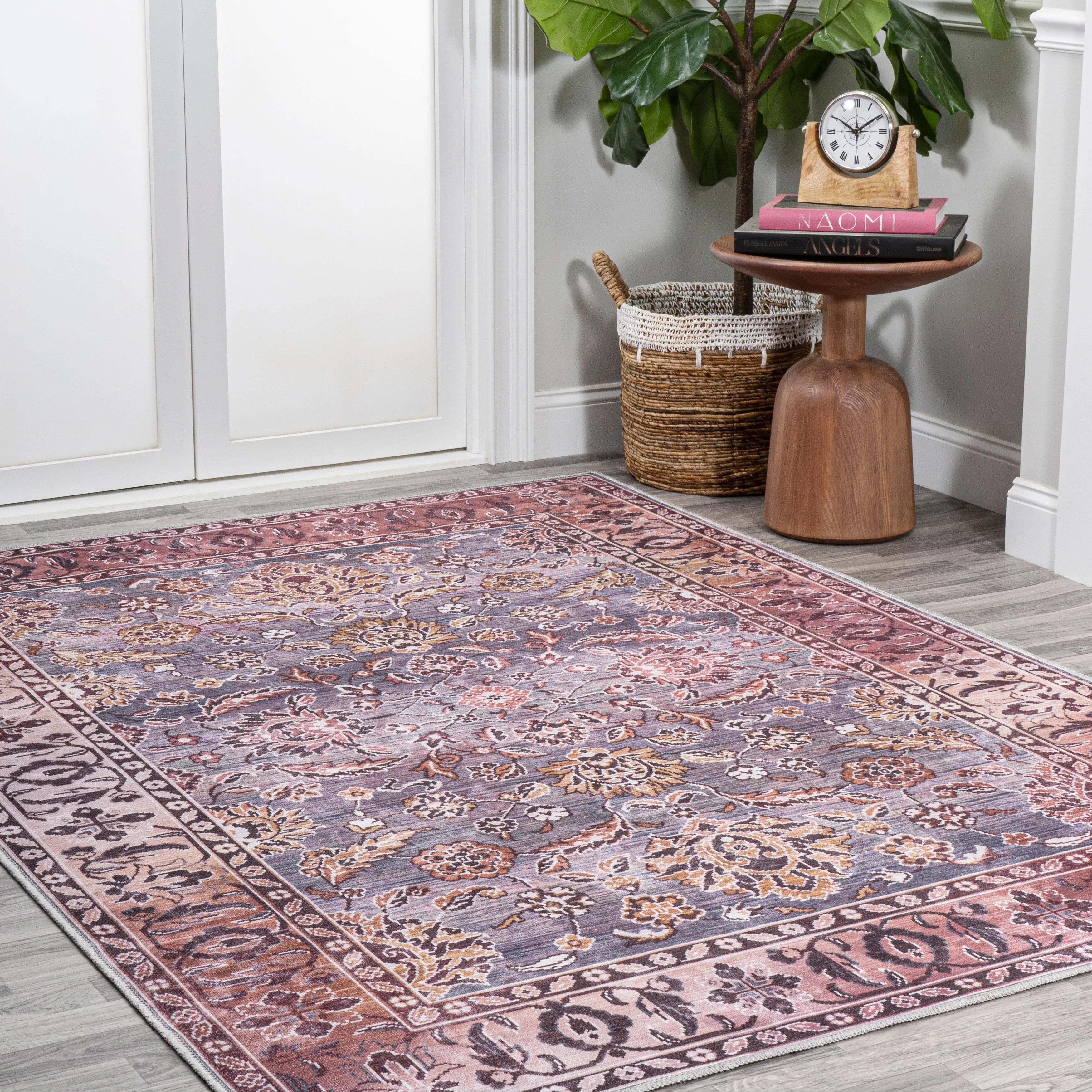 JONATHAN Y Regis Ornate Persian All-Over Machine Washable Area Rug
