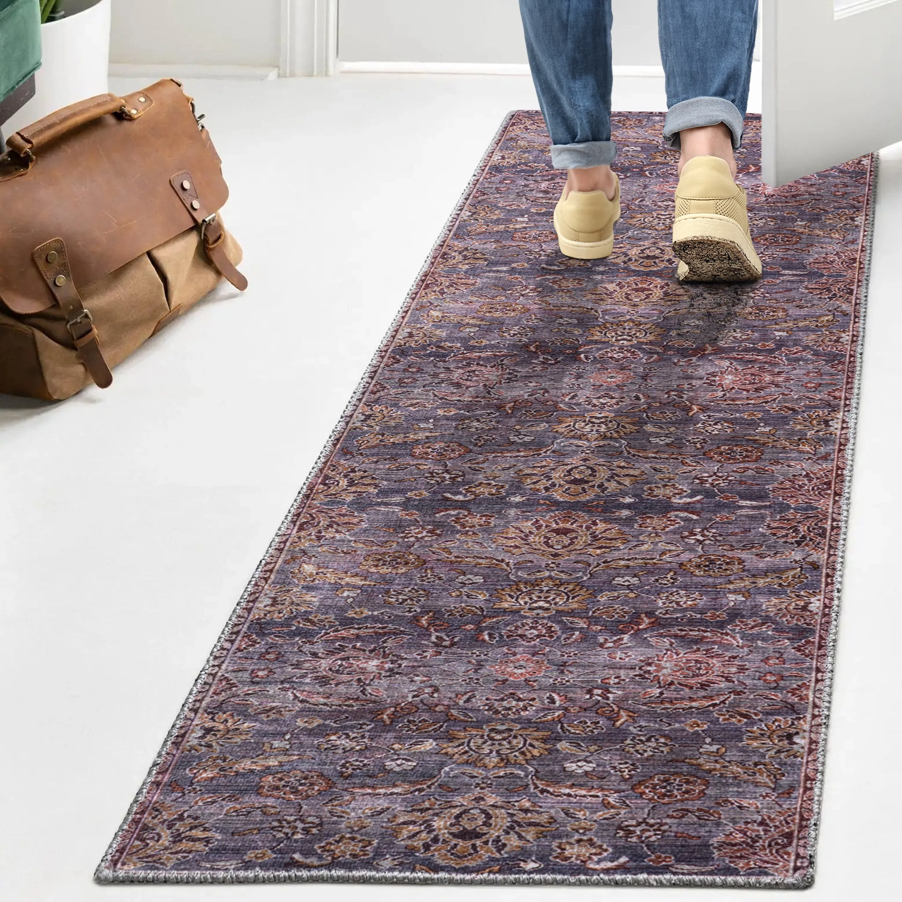JONATHAN Y Regis Ornate Persian All-Over Machine Washable Area Rug