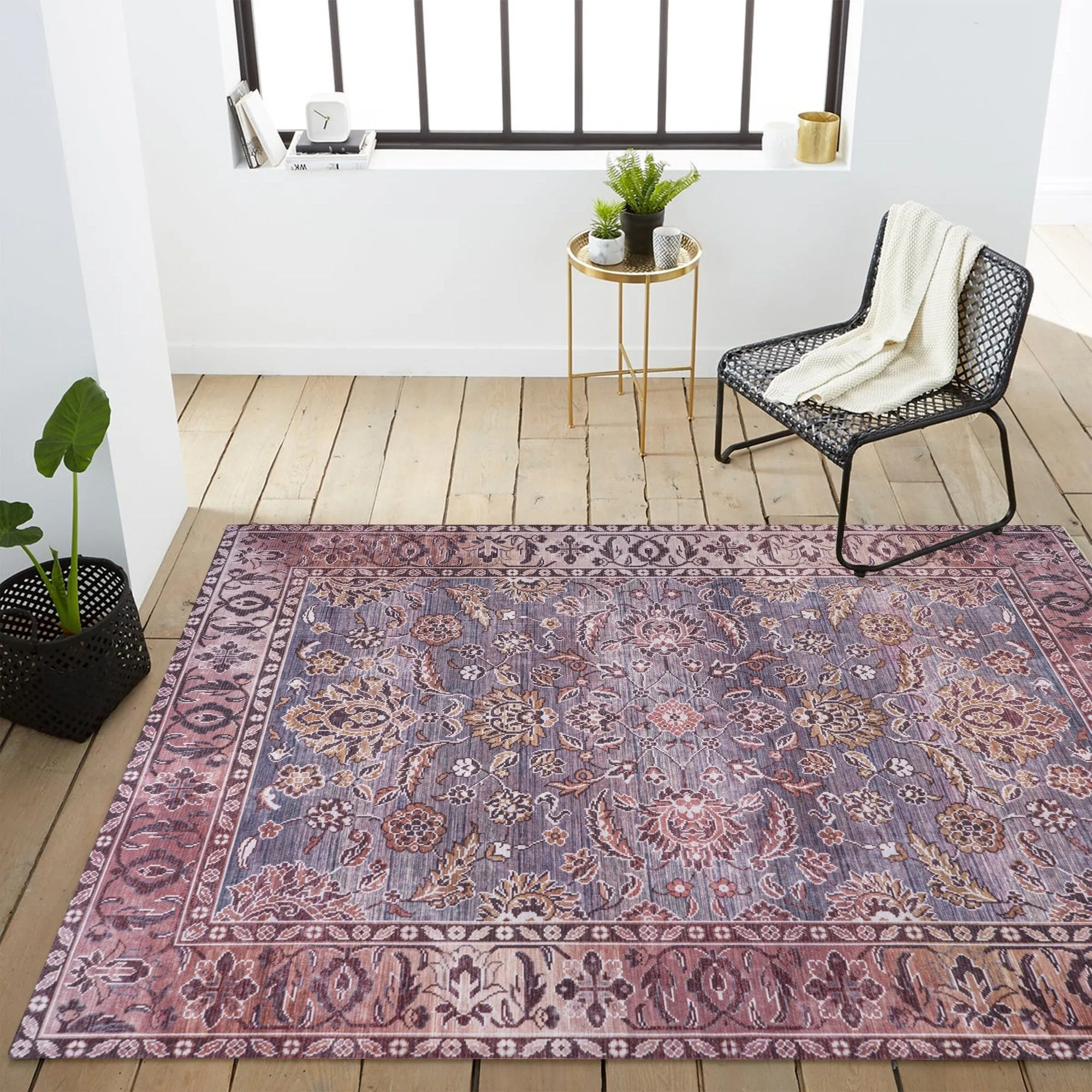 JONATHAN Y Regis Ornate Persian All-Over Machine Washable Area Rug