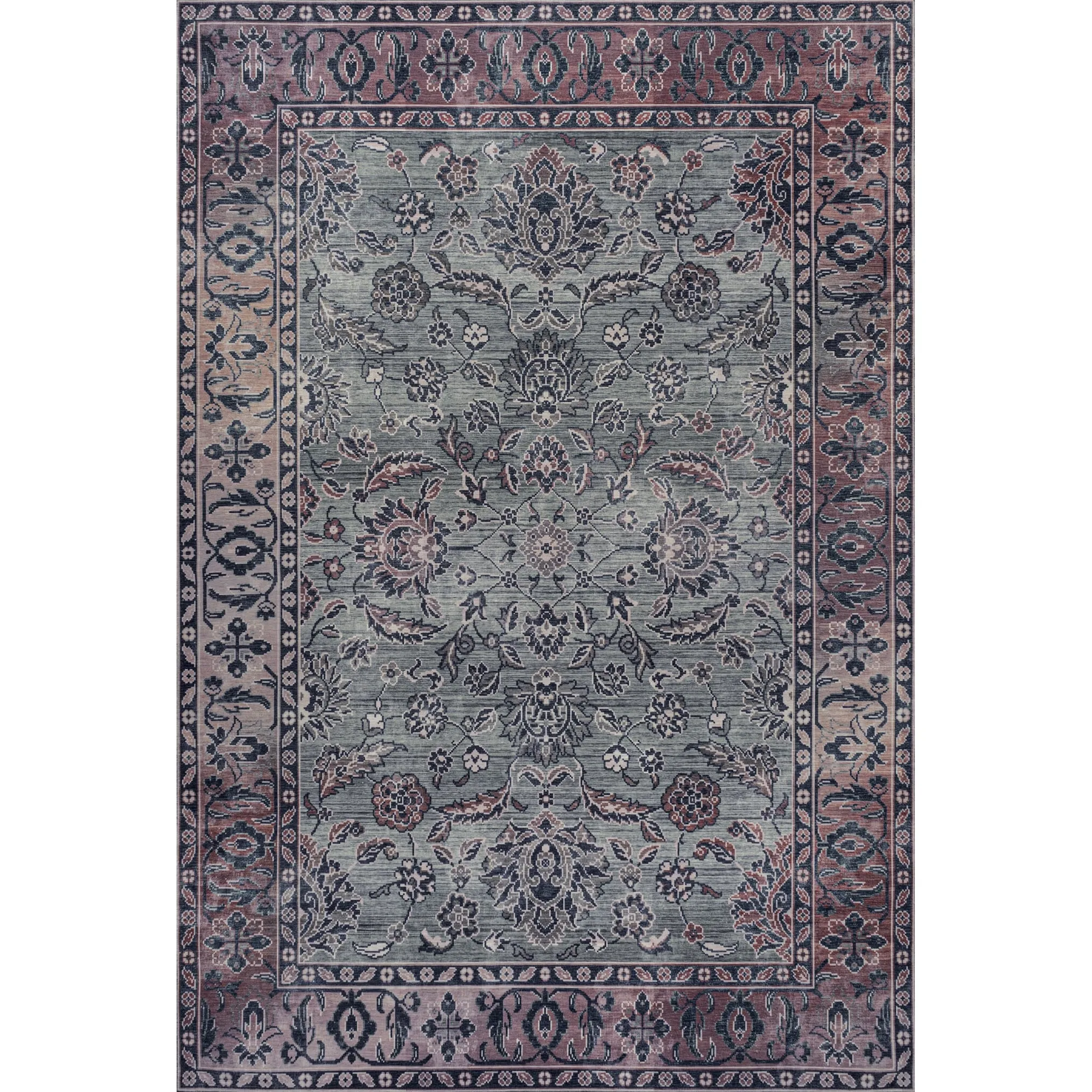 JONATHAN Y Regis Ornate Persian All-Over Machine Washable Area Rug