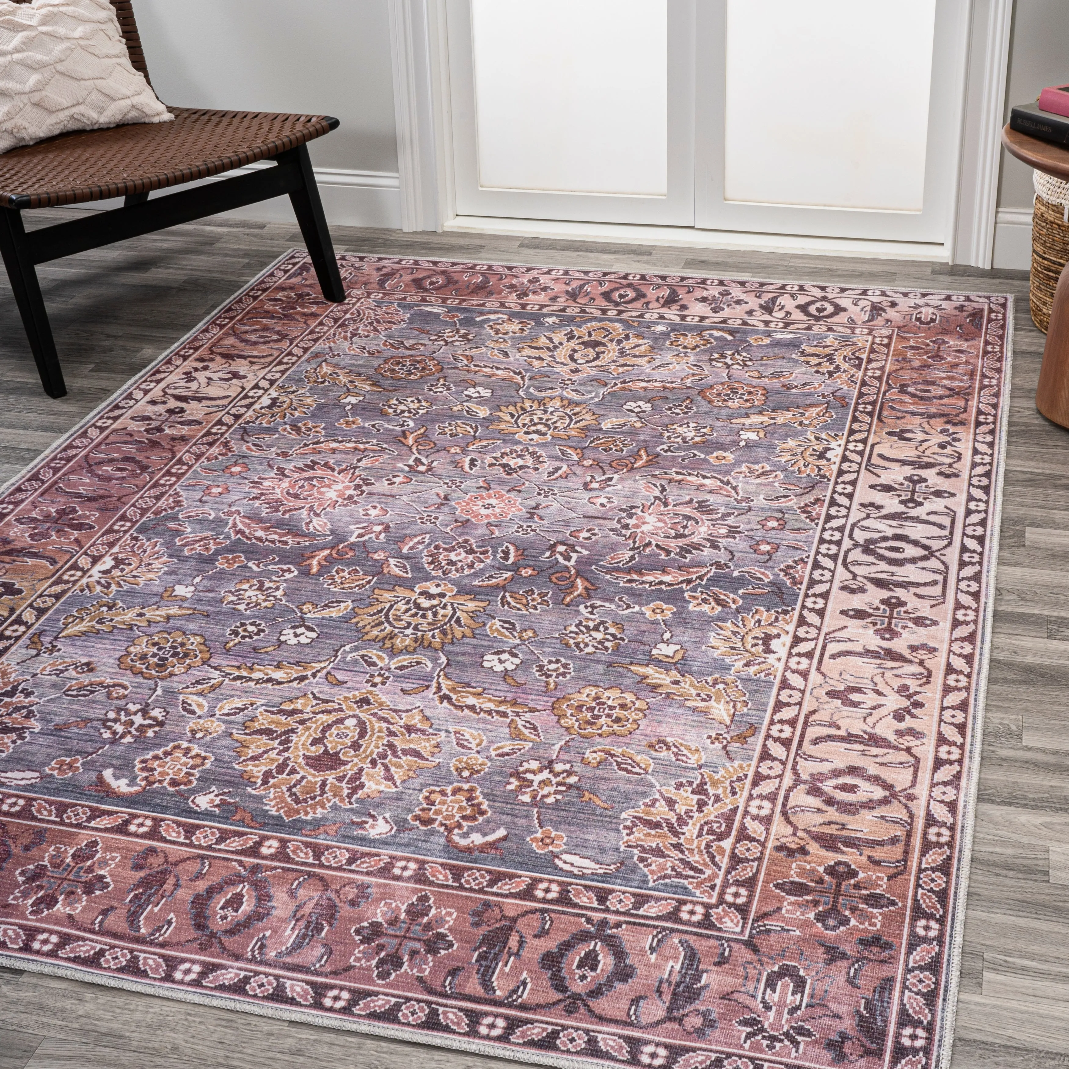 JONATHAN Y Regis Ornate Persian All-Over Machine Washable Area Rug