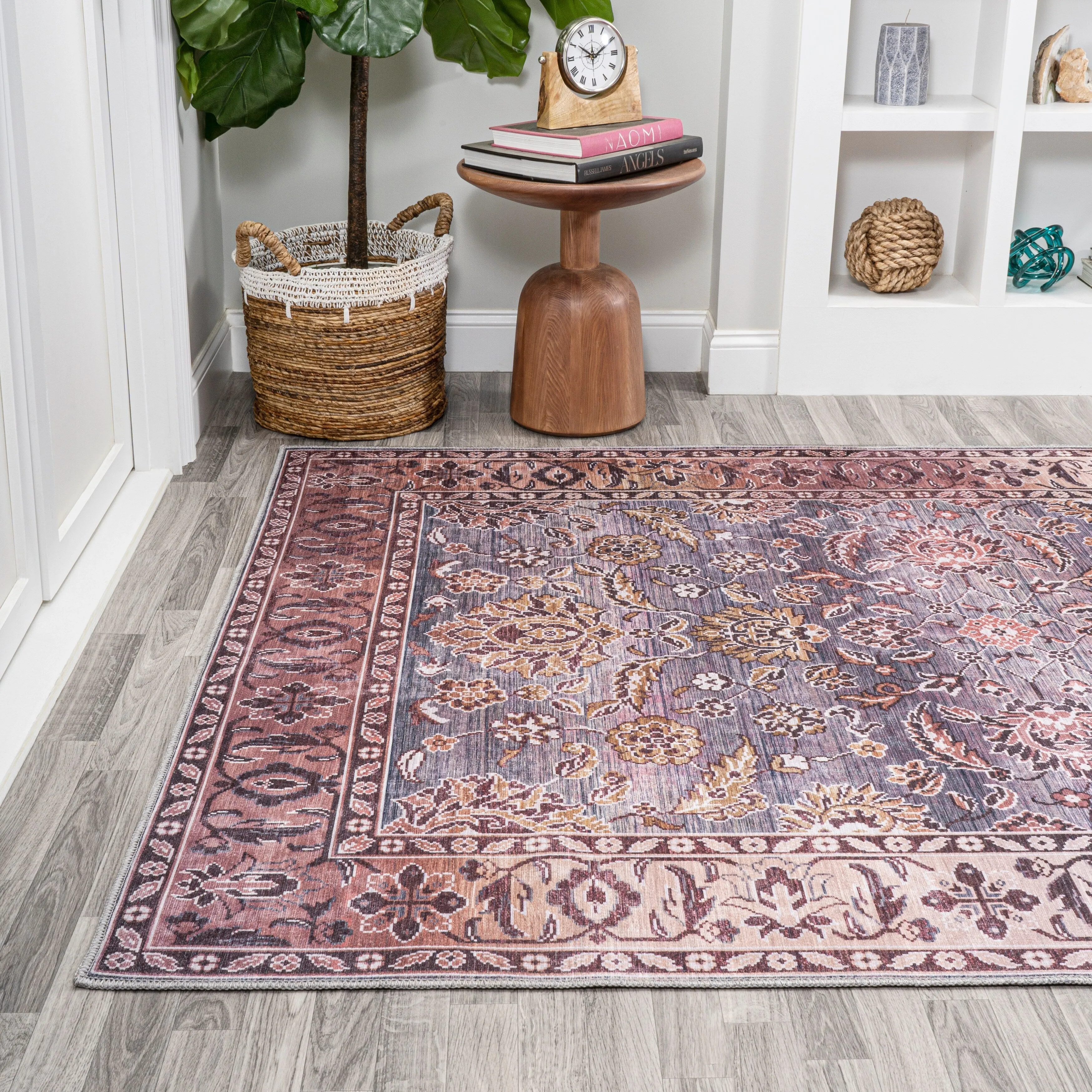 JONATHAN Y Regis Ornate Persian All-Over Machine Washable Area Rug