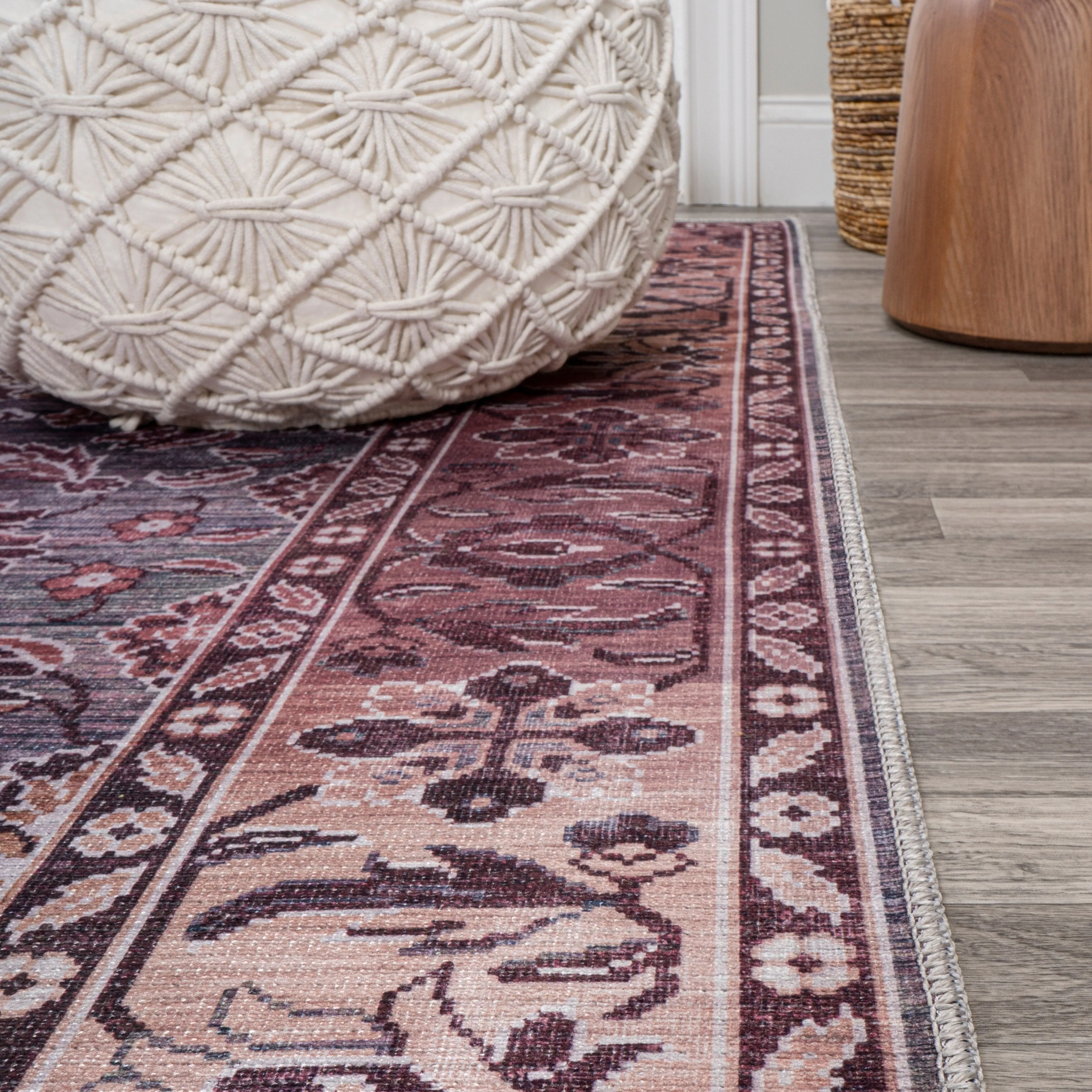 JONATHAN Y Regis Ornate Persian All-Over Machine Washable Area Rug