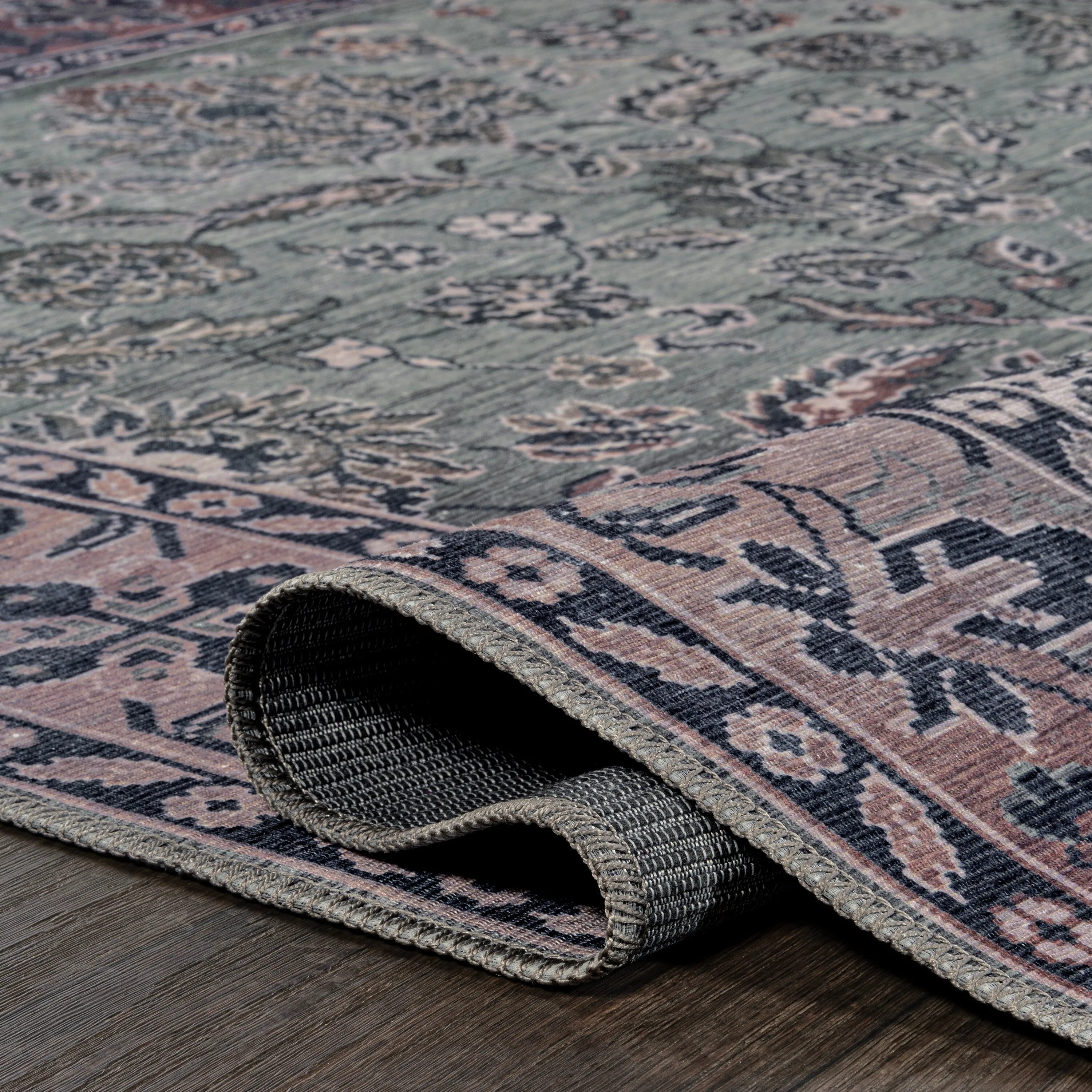 JONATHAN Y Regis Ornate Persian All-Over Machine Washable Area Rug