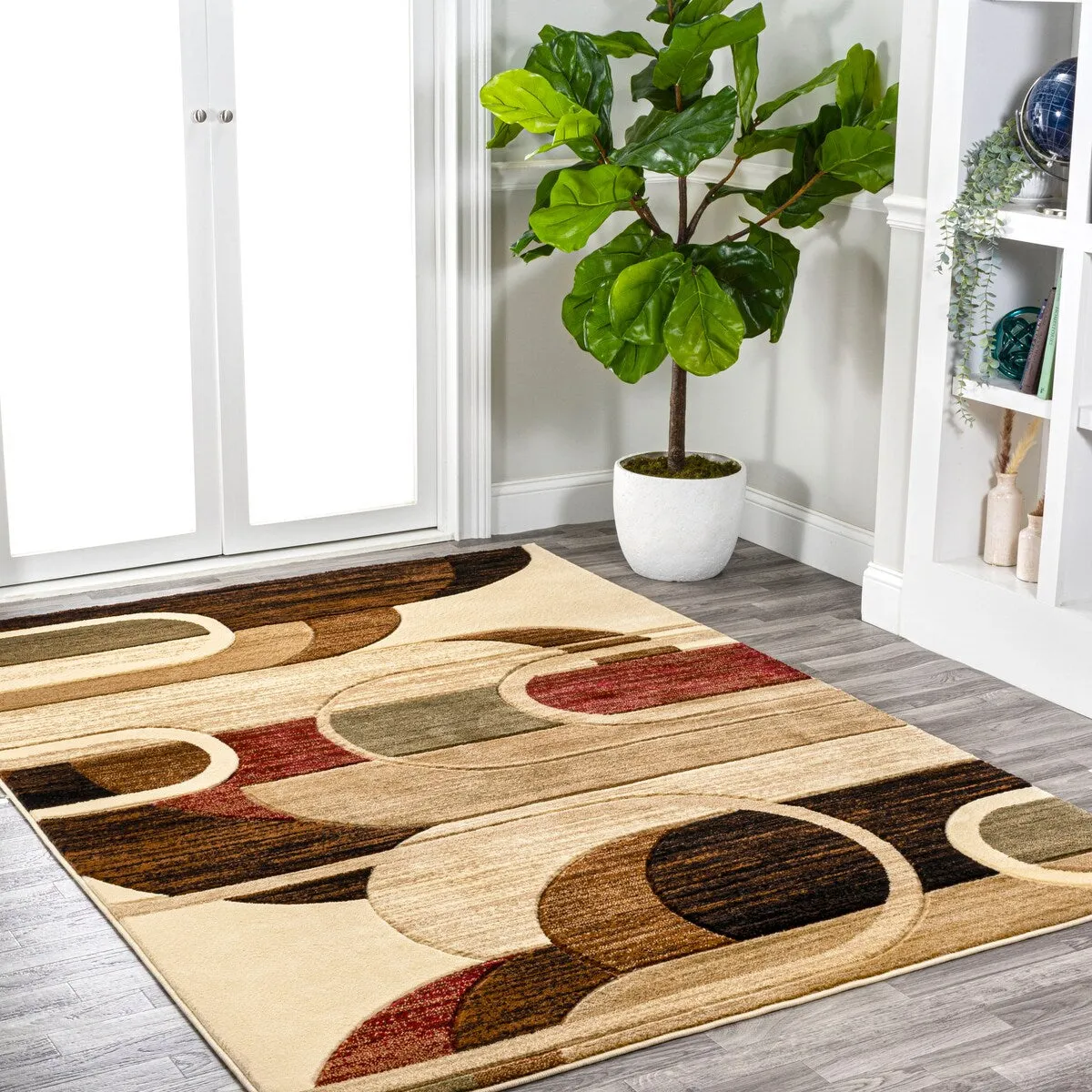 JONATHAN Y Retro Abstract Arches Area Rug