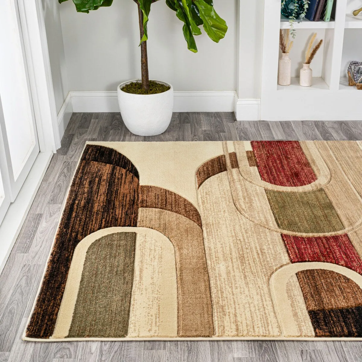 JONATHAN Y Retro Abstract Arches Area Rug