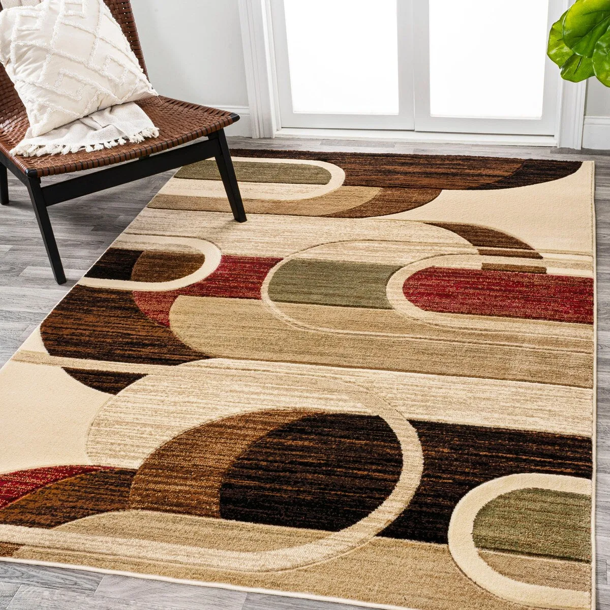 JONATHAN Y Retro Abstract Arches Area Rug