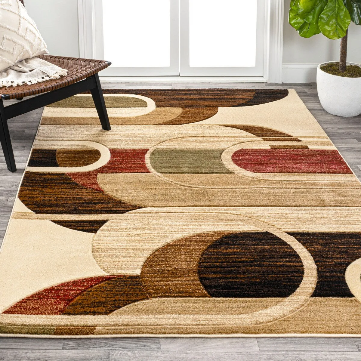 JONATHAN Y Retro Abstract Arches Area Rug