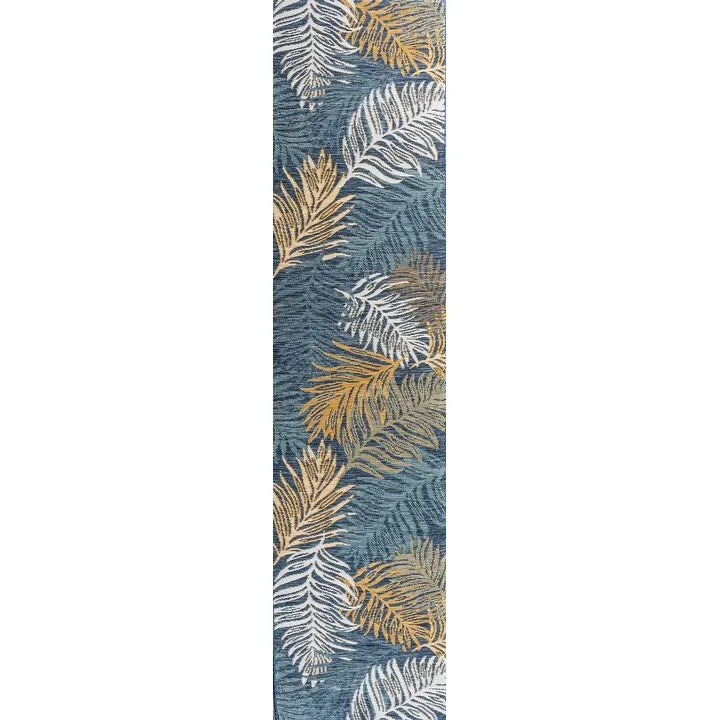 JONATHAN Y Reversible Arielle Coastal Casual Palm Frond Machine-Washable Indoor/Outdoor Area Rug