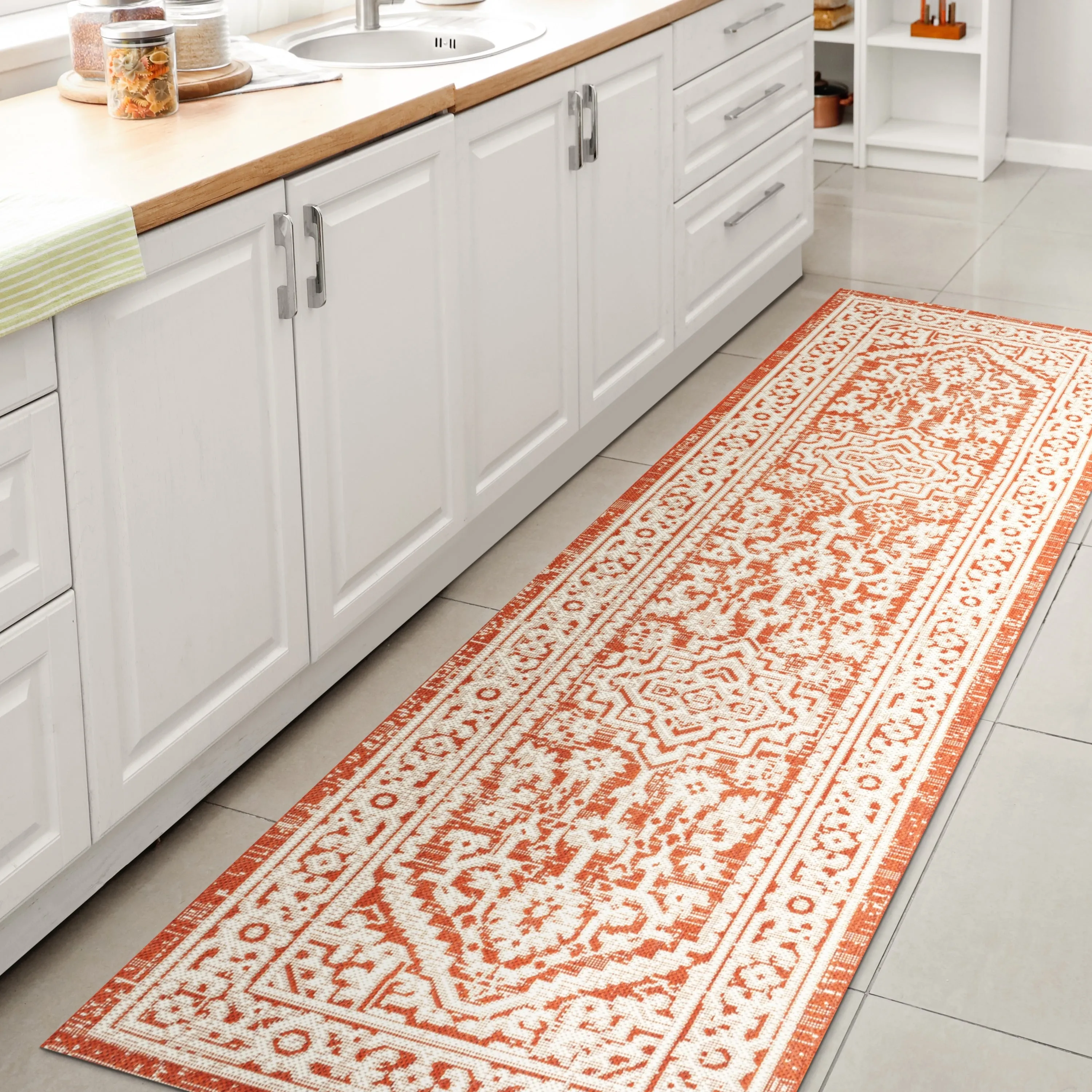 JONATHAN Y Rozetta Medallion Textured Weave Indoor/Outdoor Area Rug
