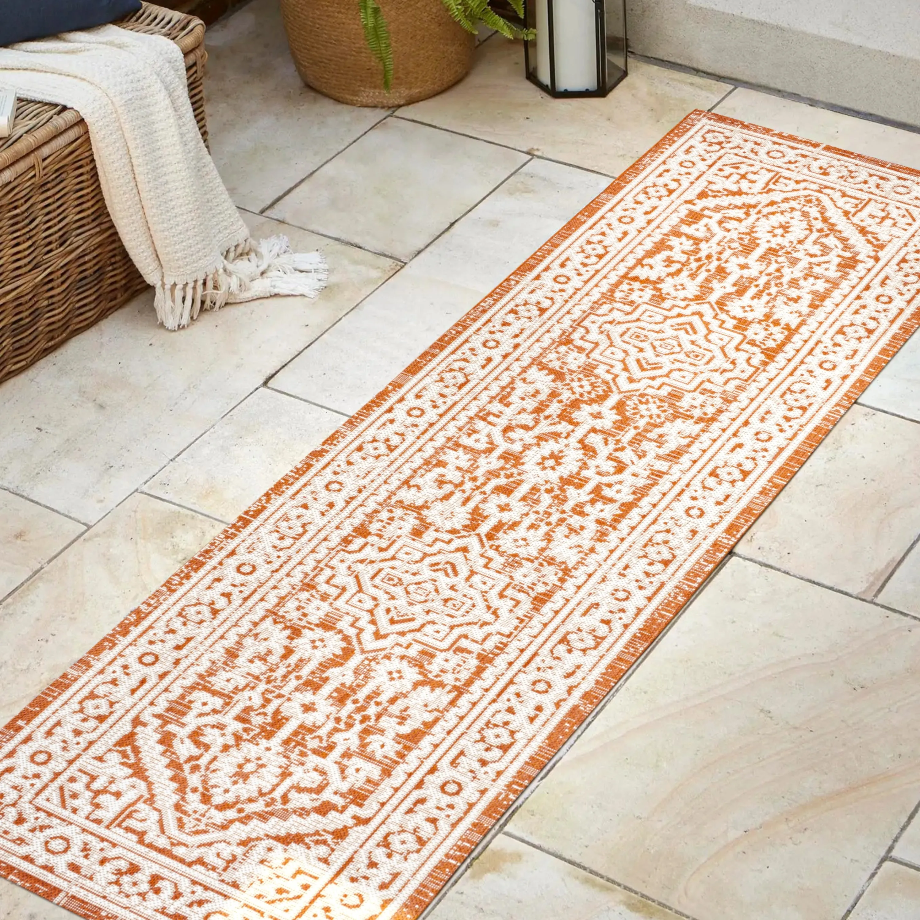JONATHAN Y Rozetta Medallion Textured Weave Indoor/Outdoor Area Rug