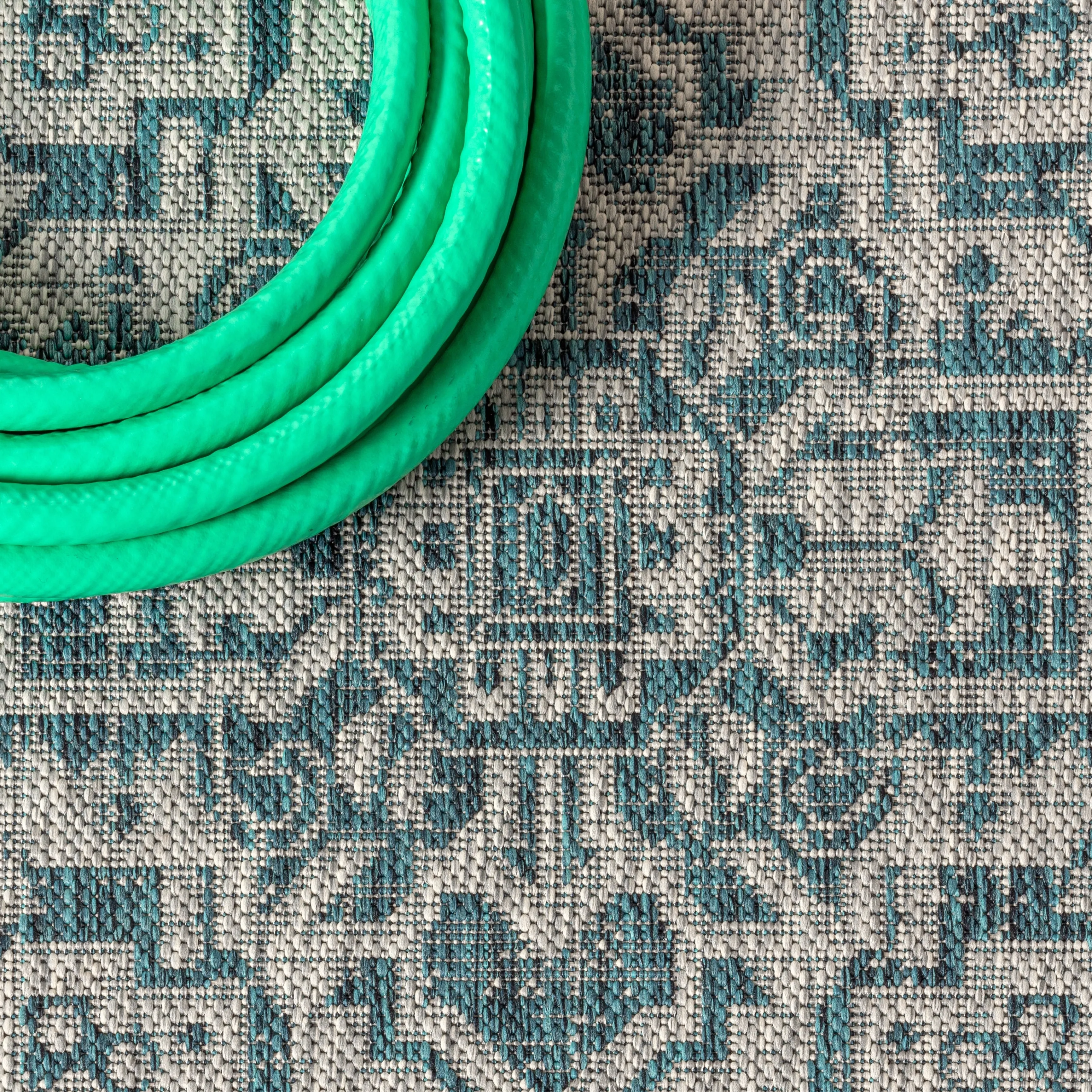 JONATHAN Y Rozetta Medallion Textured Weave Indoor/Outdoor Area Rug