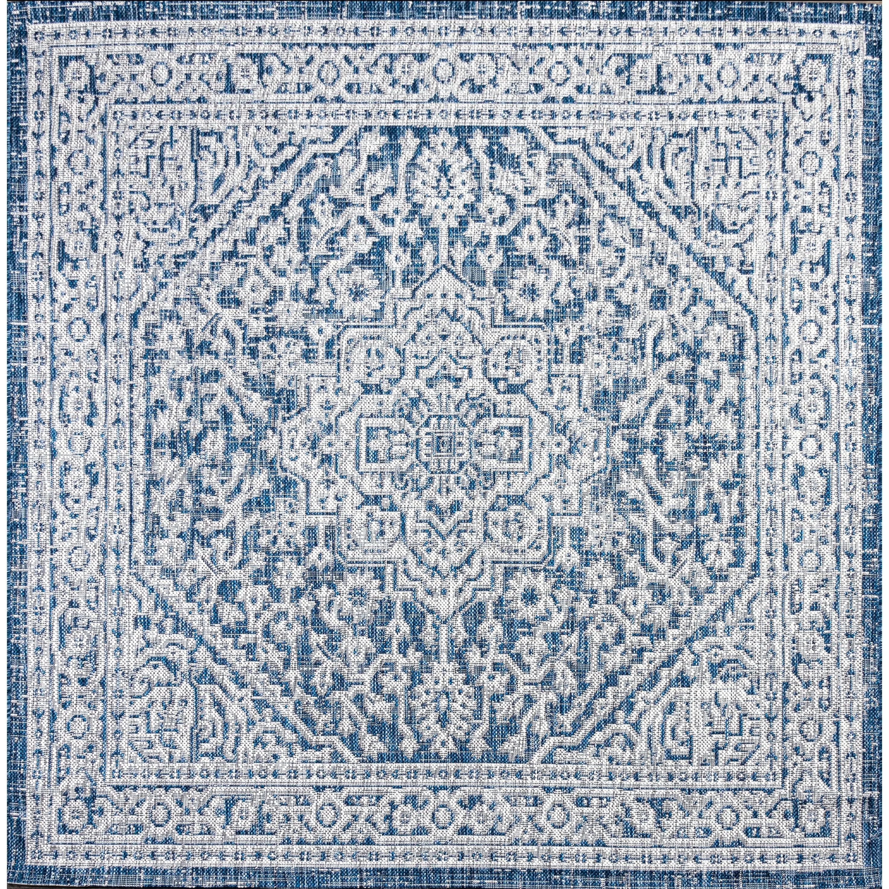 JONATHAN Y Rozetta Medallion Textured Weave Indoor/Outdoor Area Rug