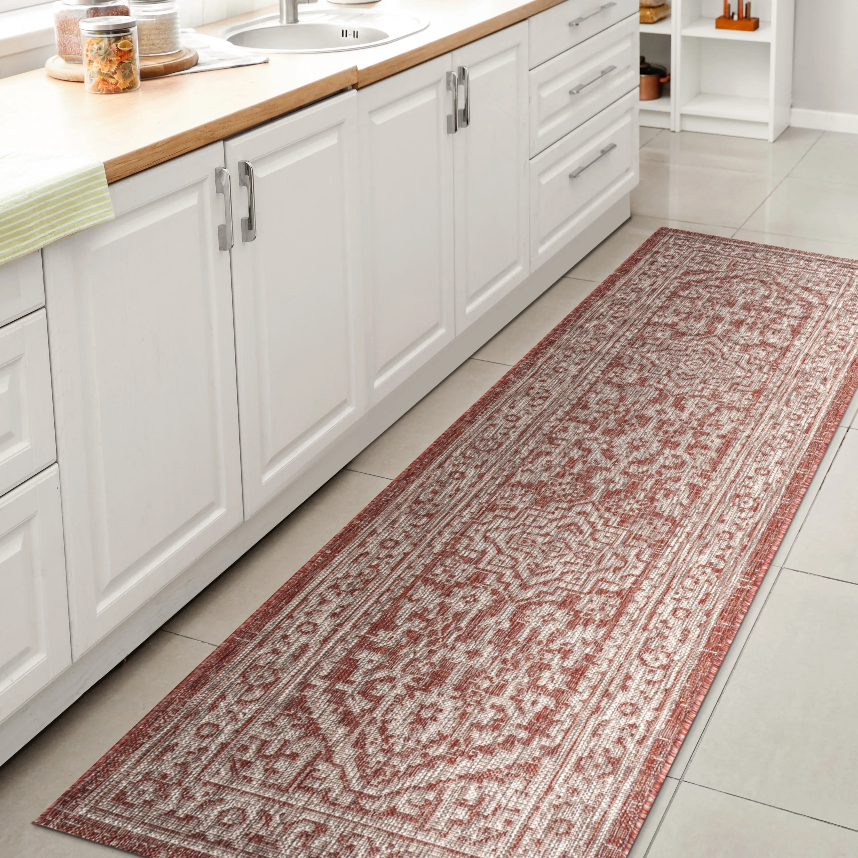 JONATHAN Y Rozetta Medallion Textured Weave Indoor/Outdoor Area Rug