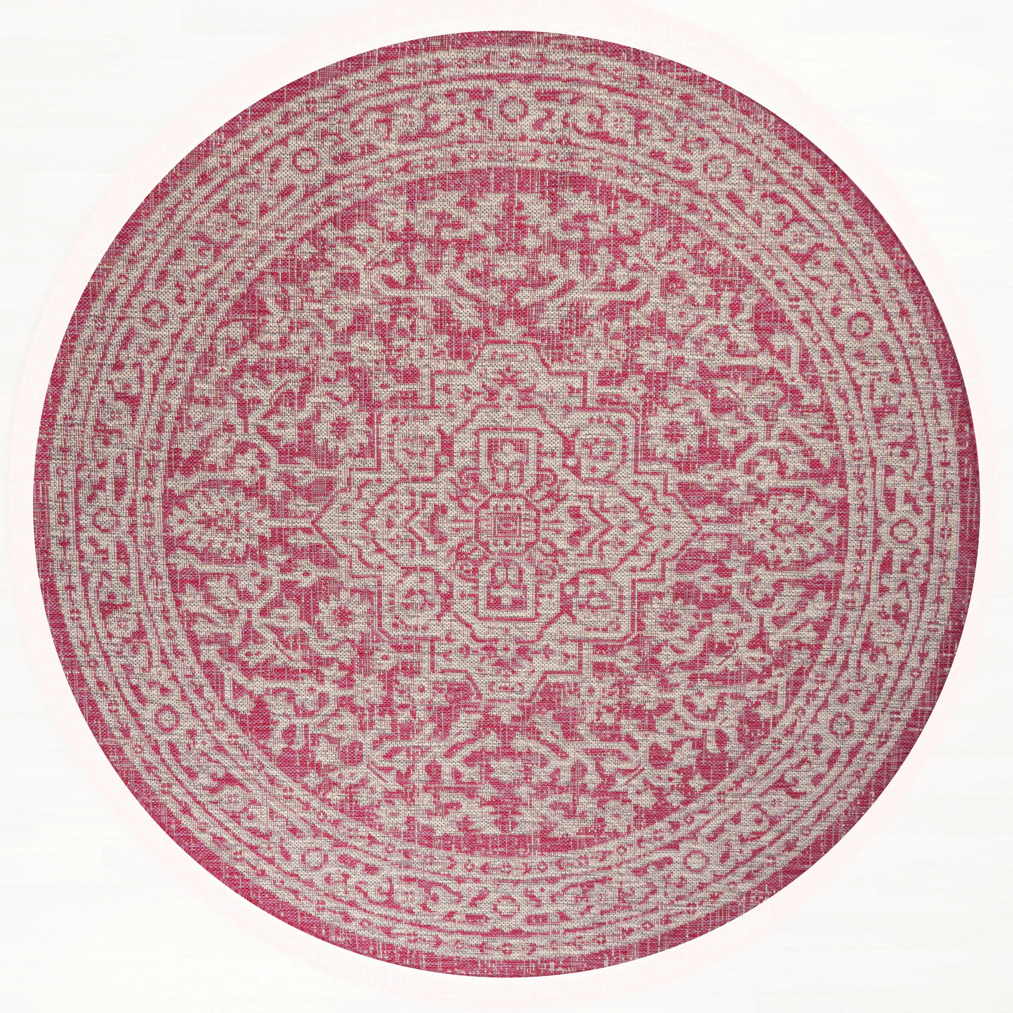 JONATHAN Y Rozetta Medallion Textured Weave Indoor/Outdoor Area Rug