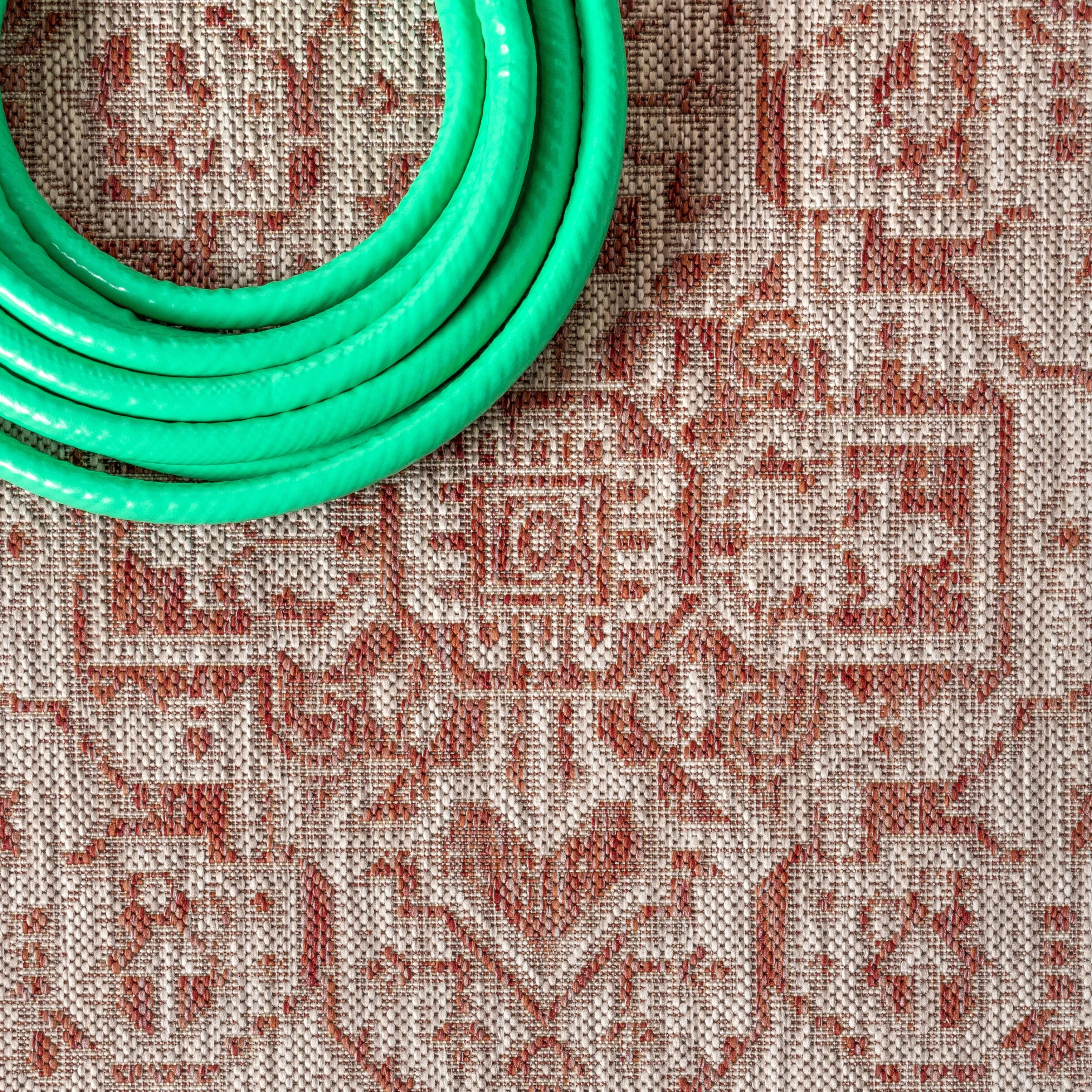 JONATHAN Y Rozetta Medallion Textured Weave Indoor/Outdoor Area Rug