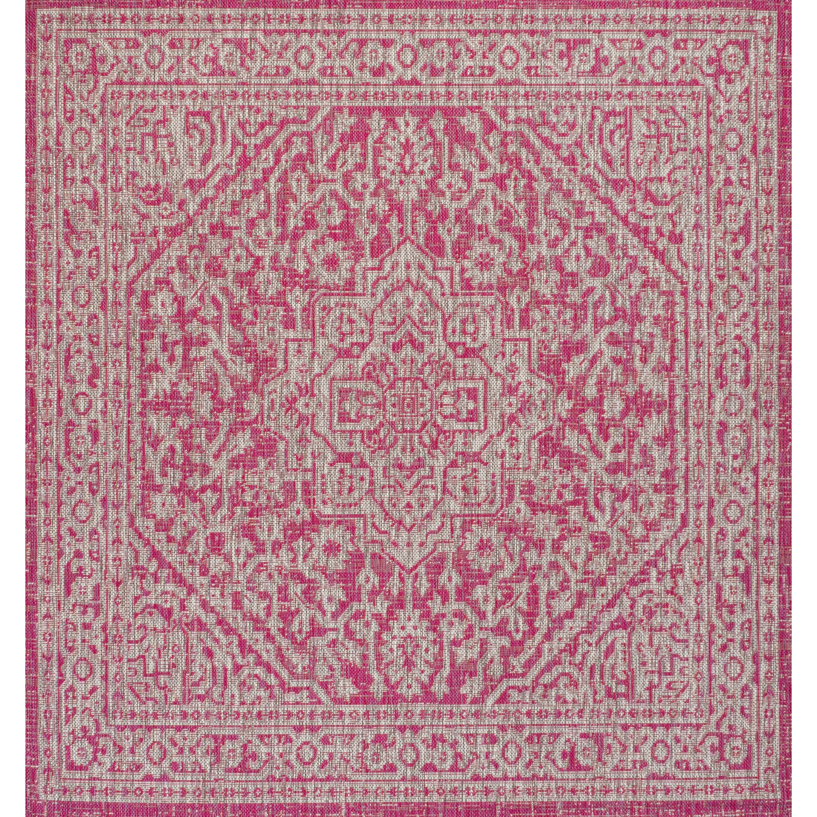 JONATHAN Y Rozetta Medallion Textured Weave Indoor/Outdoor Area Rug