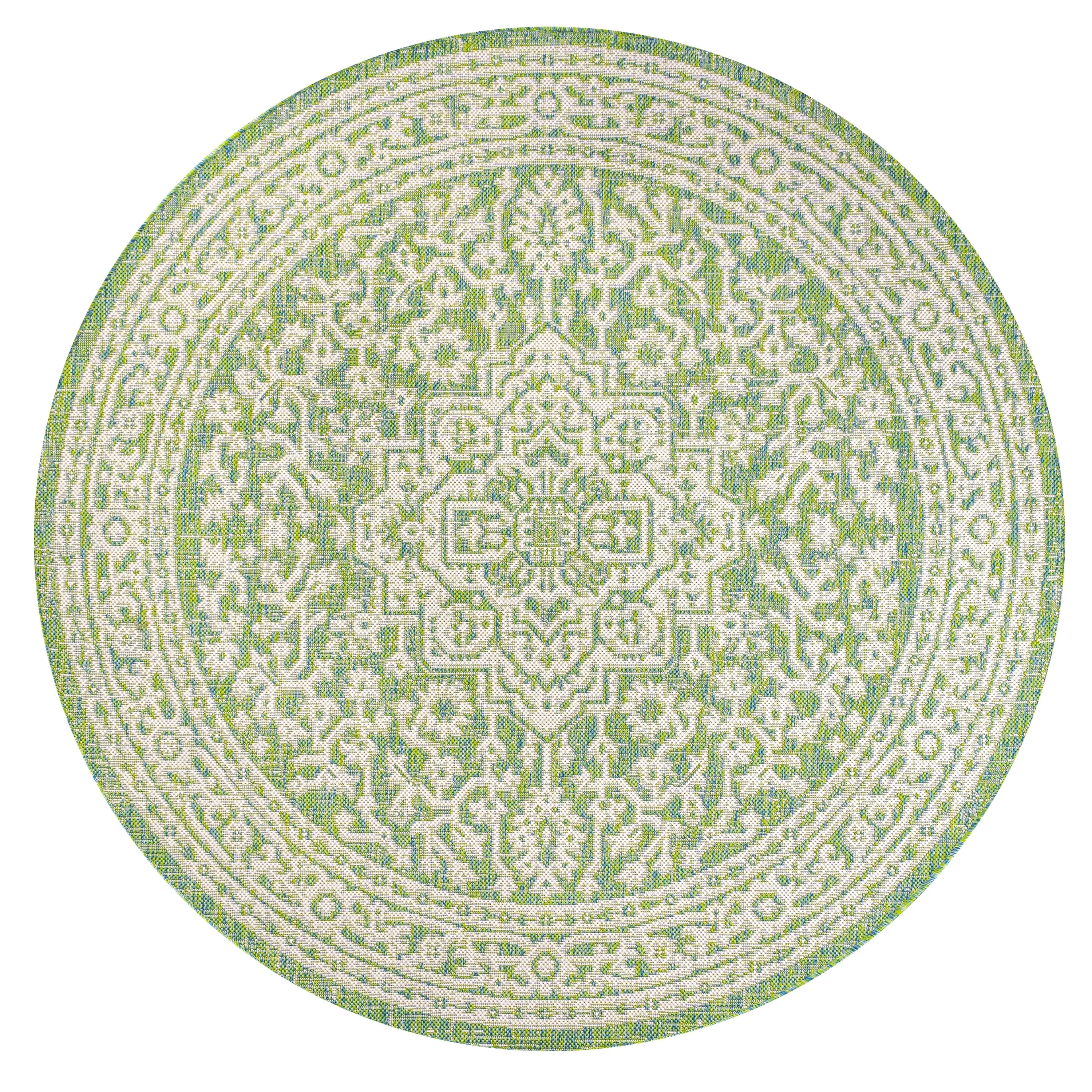 JONATHAN Y Rozetta Medallion Textured Weave Indoor/Outdoor Area Rug