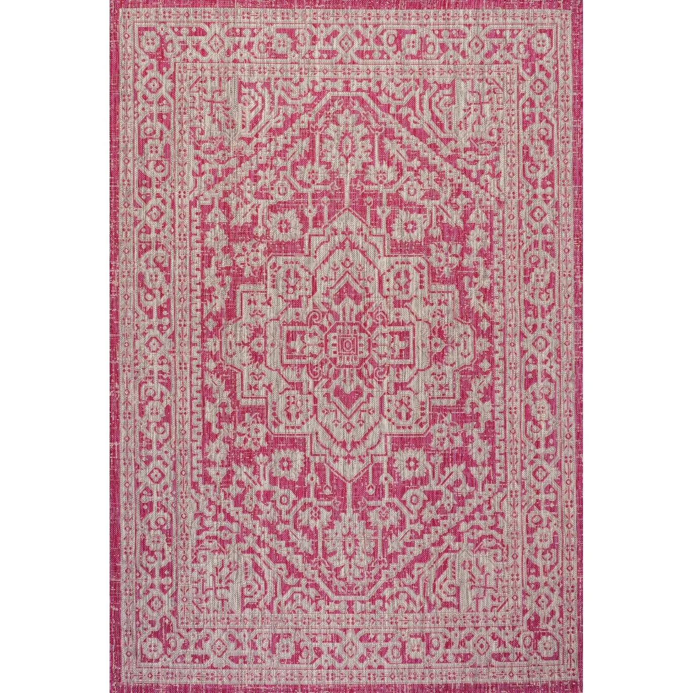 JONATHAN Y Rozetta Medallion Textured Weave Indoor/Outdoor Area Rug
