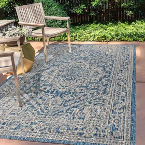JONATHAN Y Rozetta Medallion Textured Weave Indoor/Outdoor Area Rug