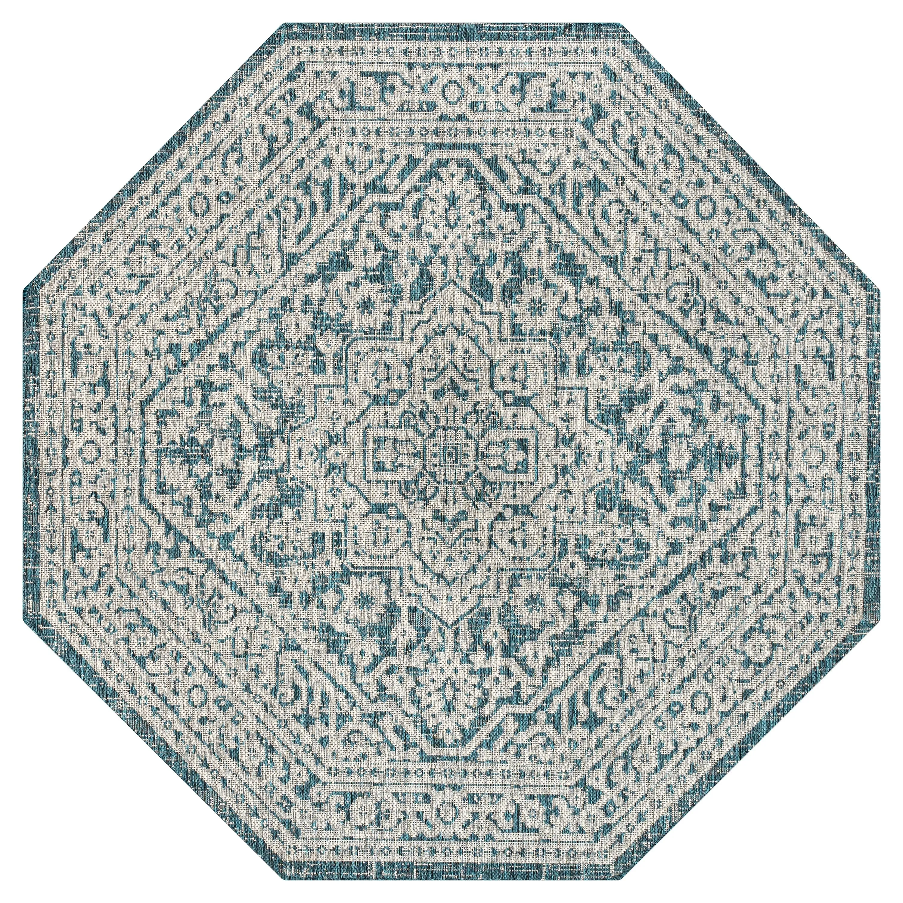 JONATHAN Y Rozetta Medallion Textured Weave Indoor/Outdoor Area Rug