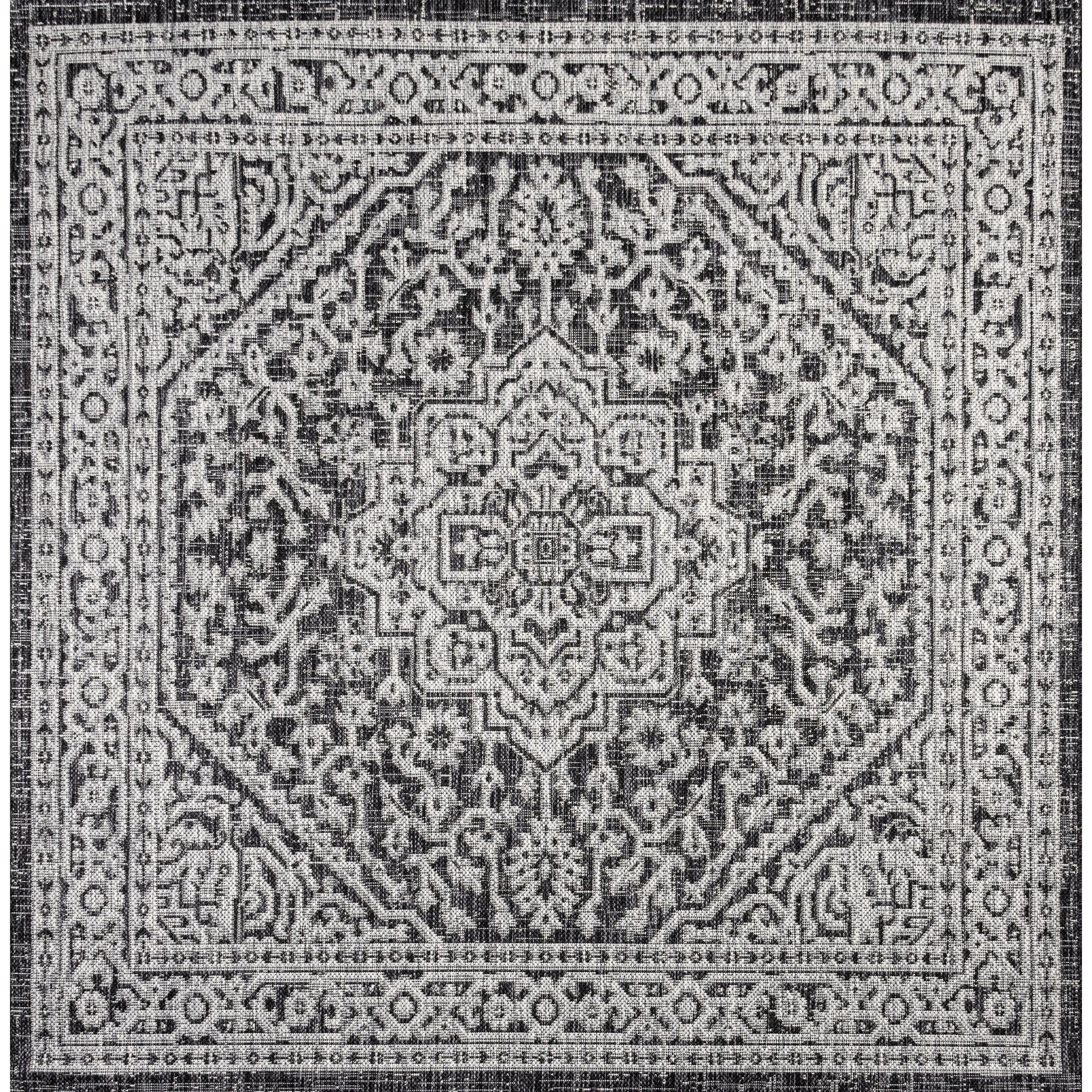 JONATHAN Y Rozetta Medallion Textured Weave Indoor/Outdoor Area Rug
