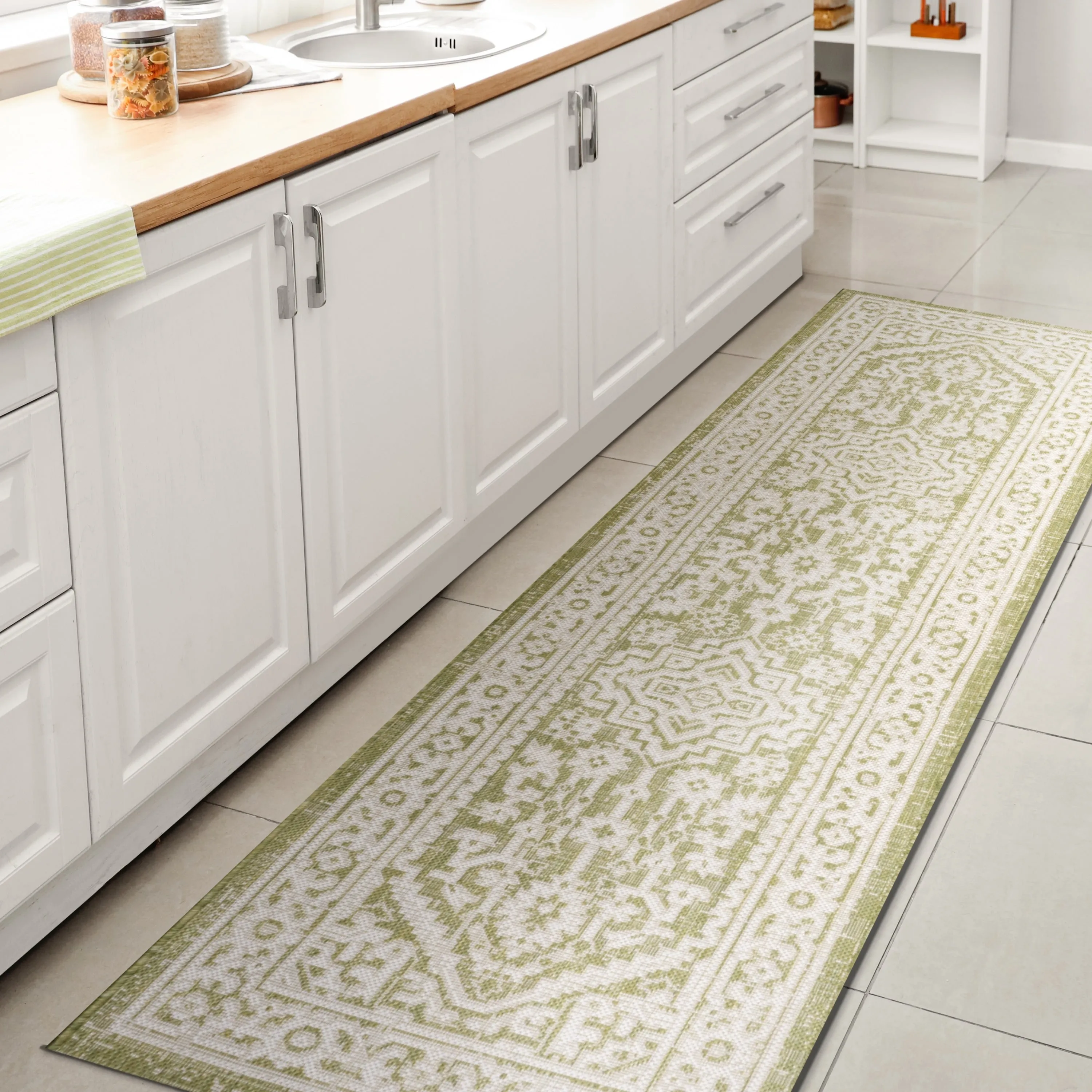 JONATHAN Y Rozetta Medallion Textured Weave Indoor/Outdoor Area Rug