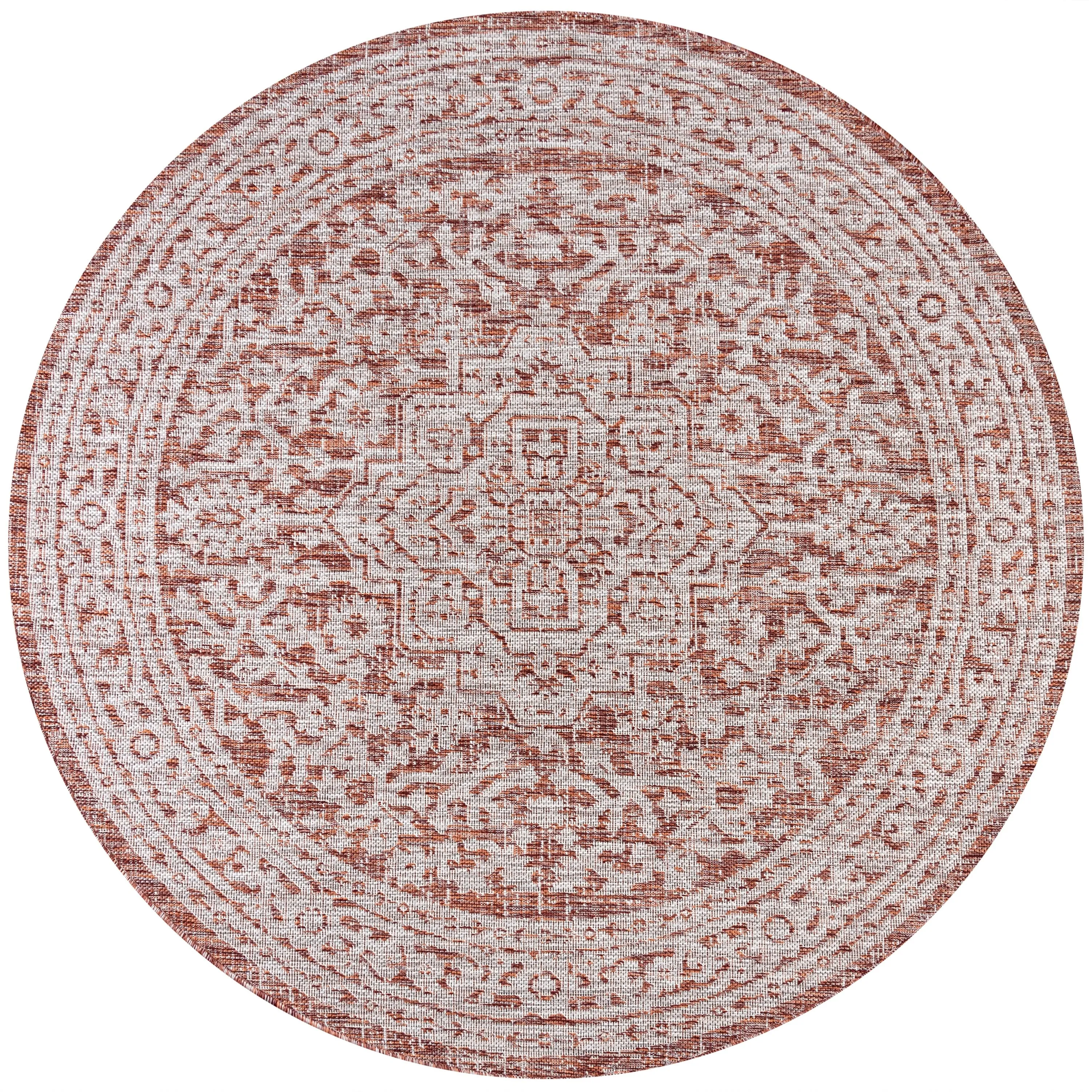 JONATHAN Y Rozetta Medallion Textured Weave Indoor/Outdoor Area Rug