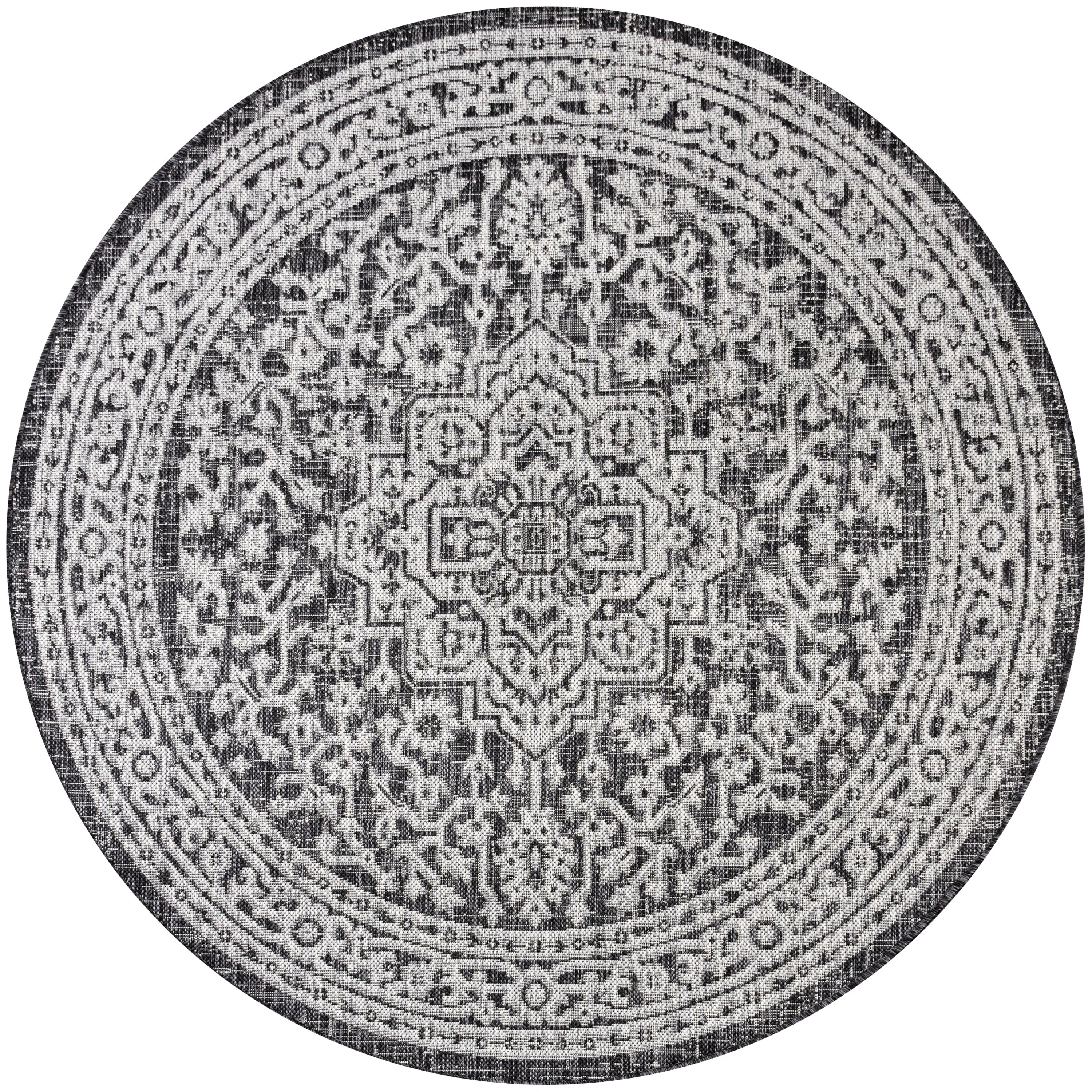 JONATHAN Y Rozetta Medallion Textured Weave Indoor/Outdoor Area Rug