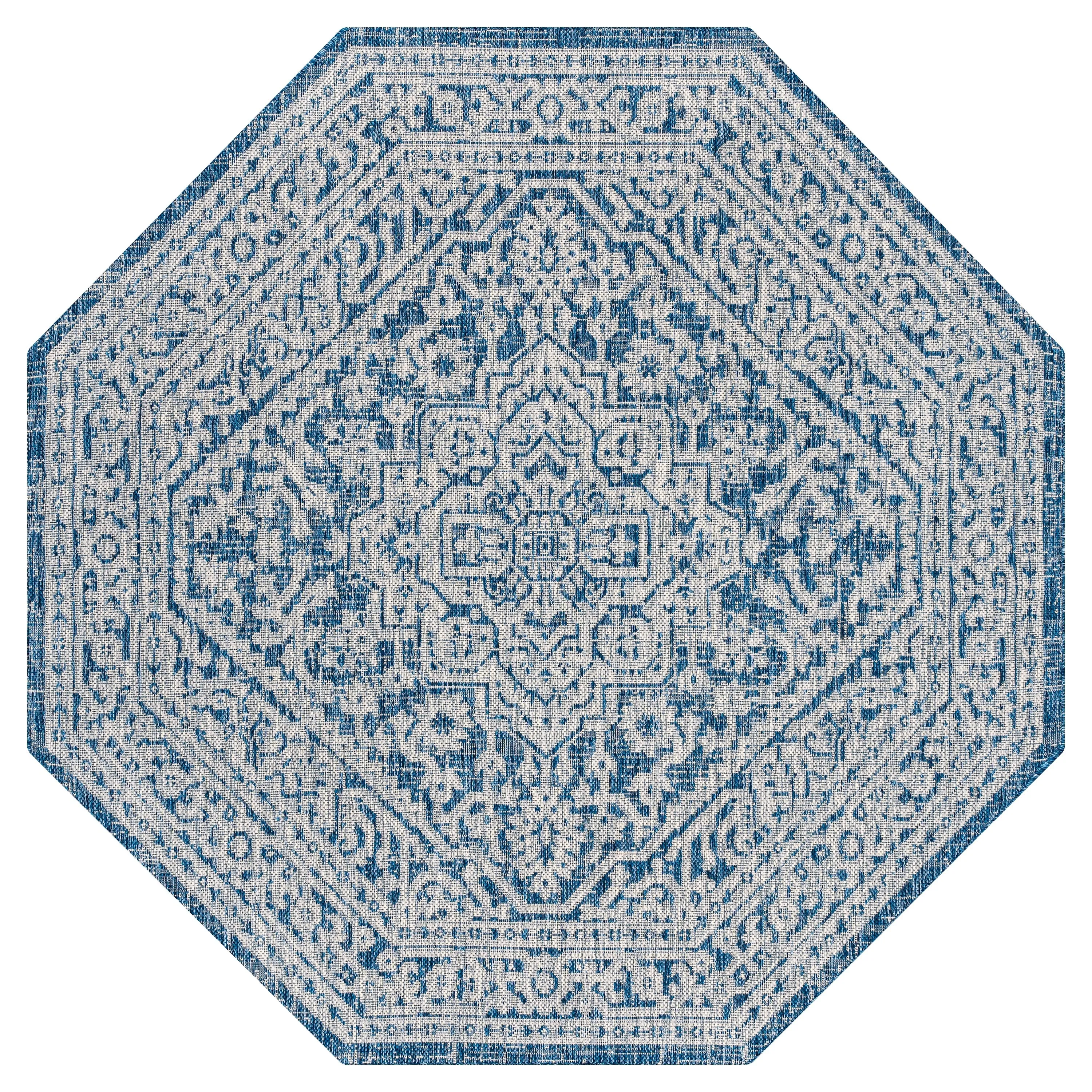 JONATHAN Y Rozetta Medallion Textured Weave Indoor/Outdoor Area Rug