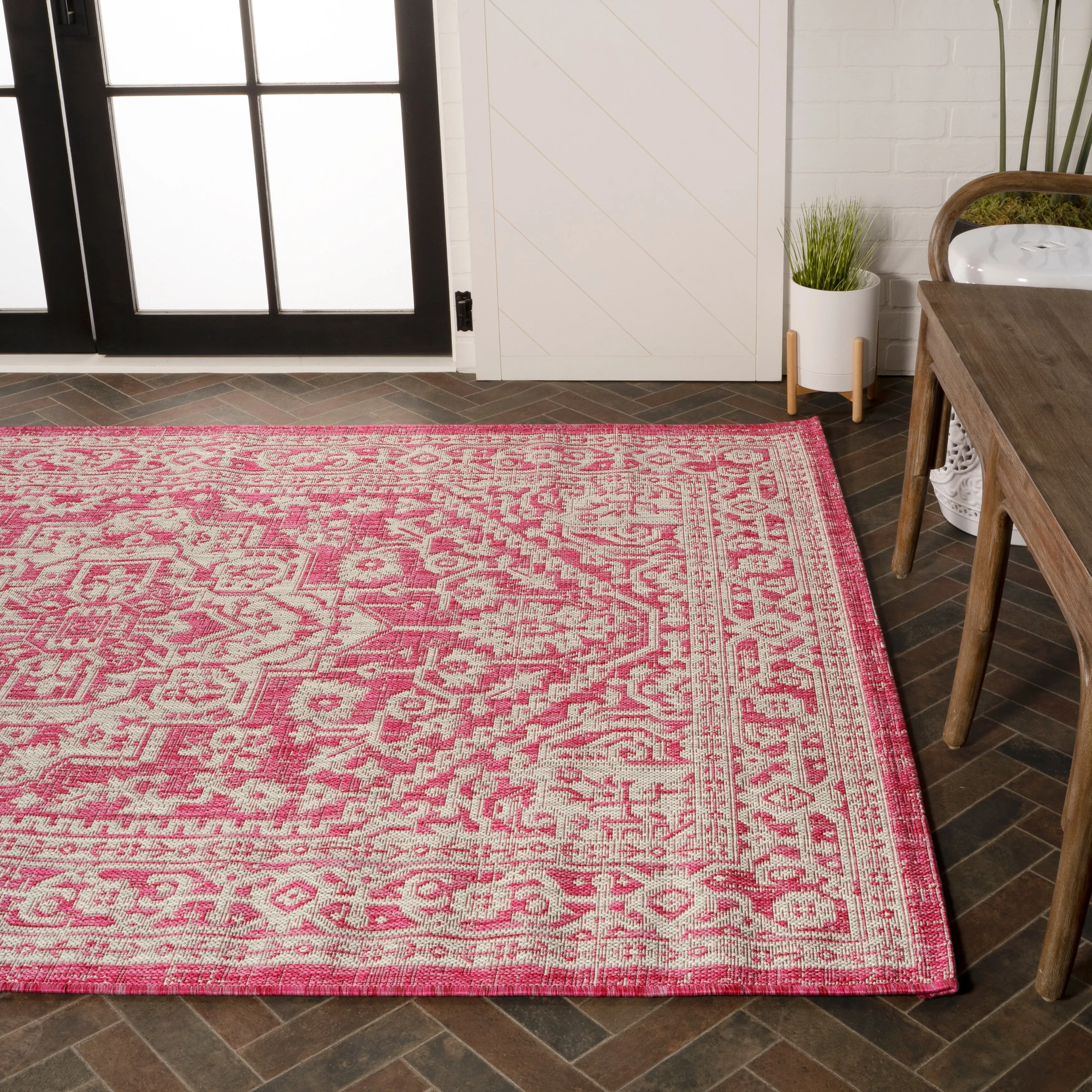 JONATHAN Y Rozetta Medallion Textured Weave Indoor/Outdoor Area Rug