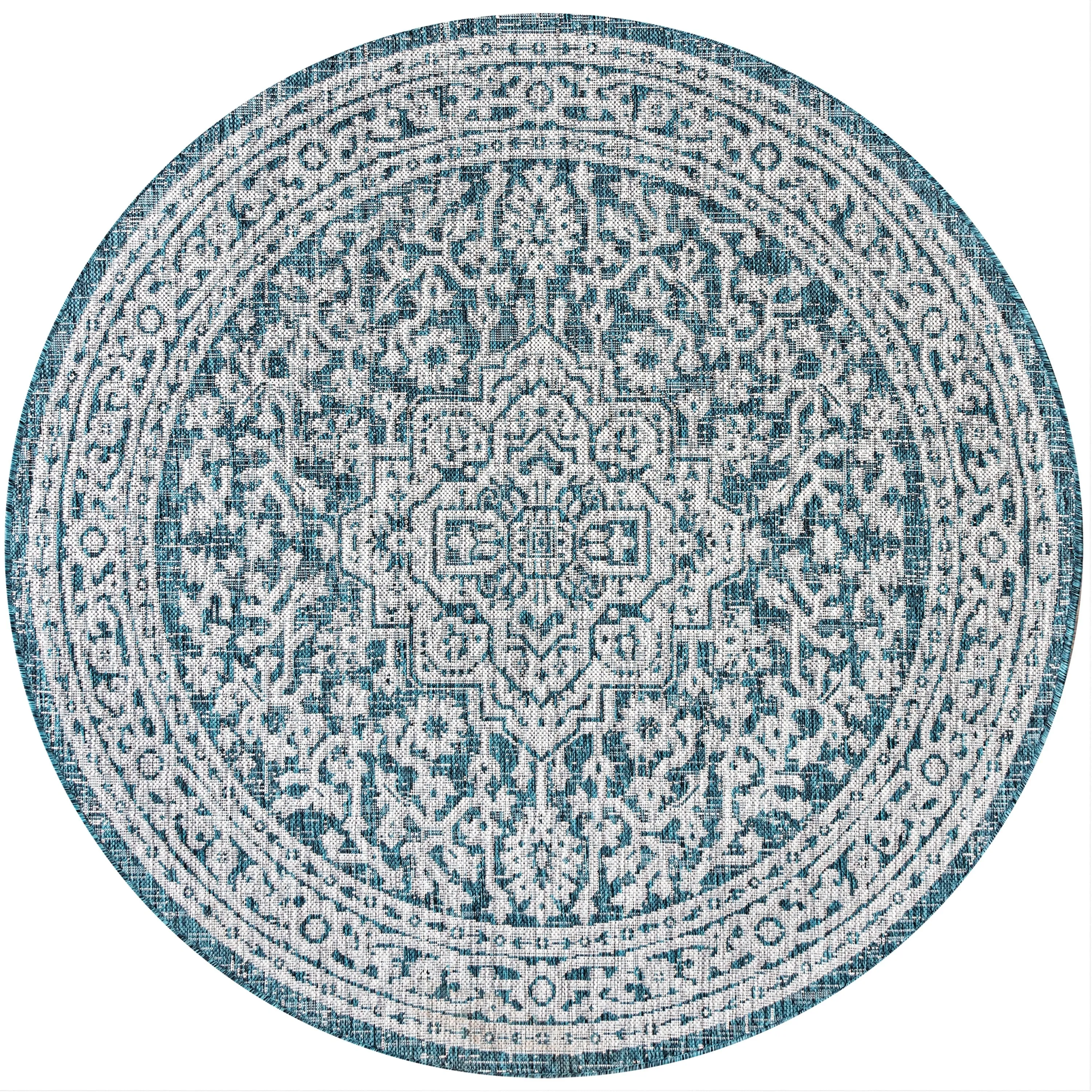 JONATHAN Y Rozetta Medallion Textured Weave Indoor/Outdoor Area Rug