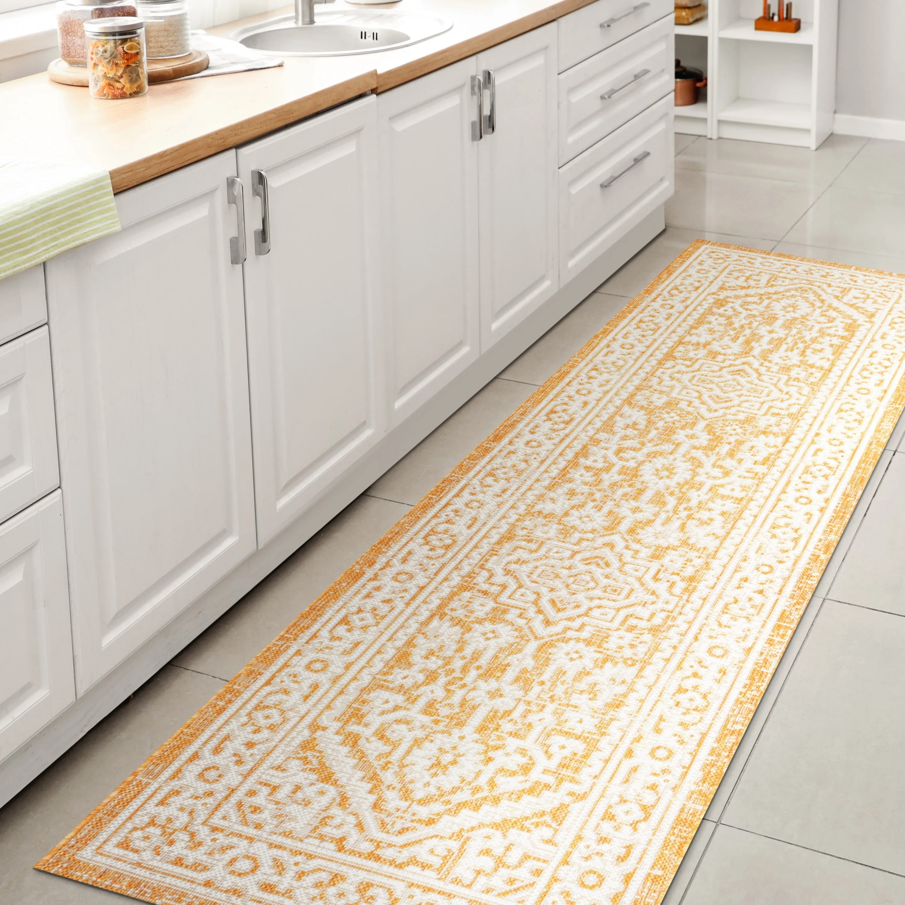 JONATHAN Y Rozetta Medallion Textured Weave Indoor/Outdoor Area Rug