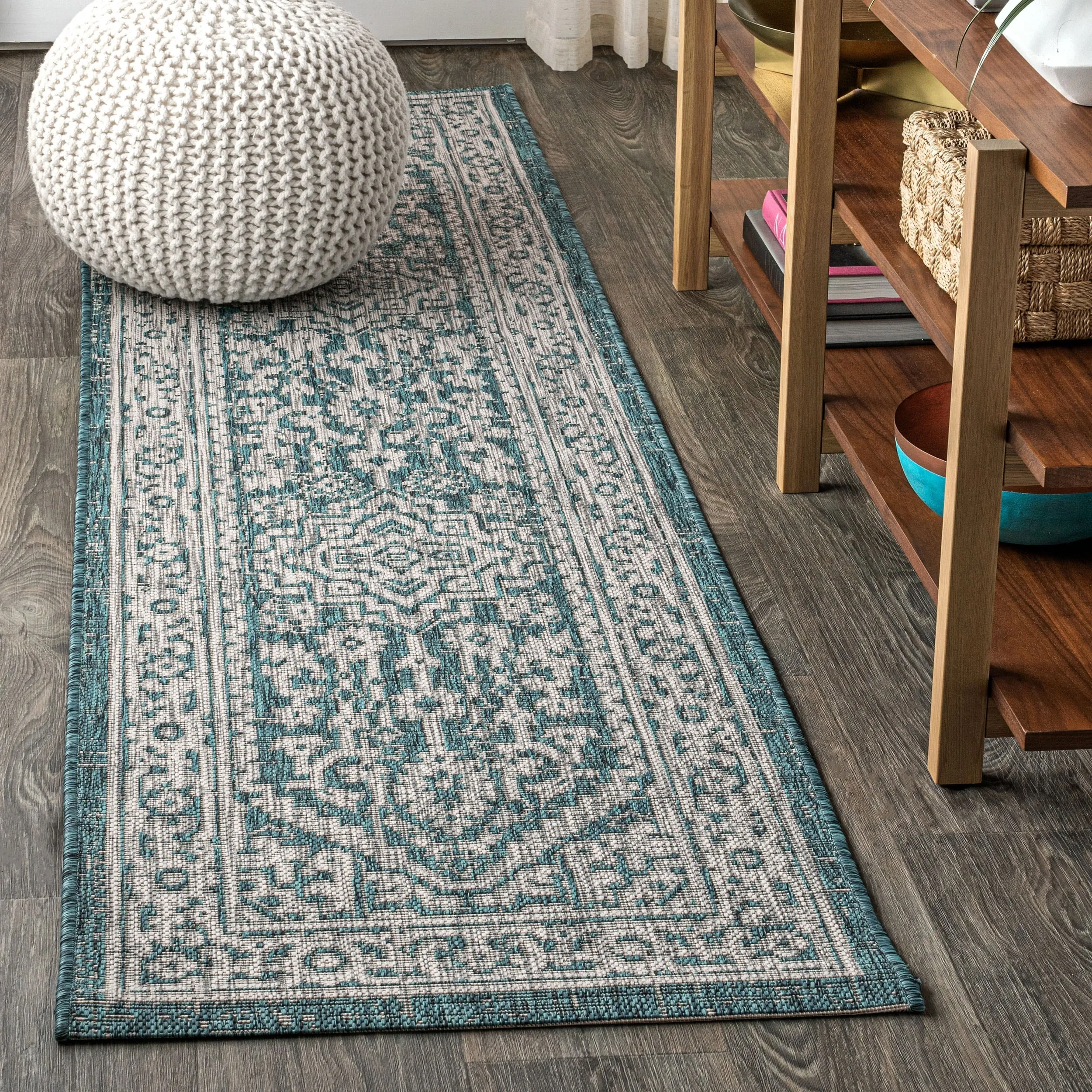JONATHAN Y Rozetta Medallion Textured Weave Indoor/Outdoor Area Rug