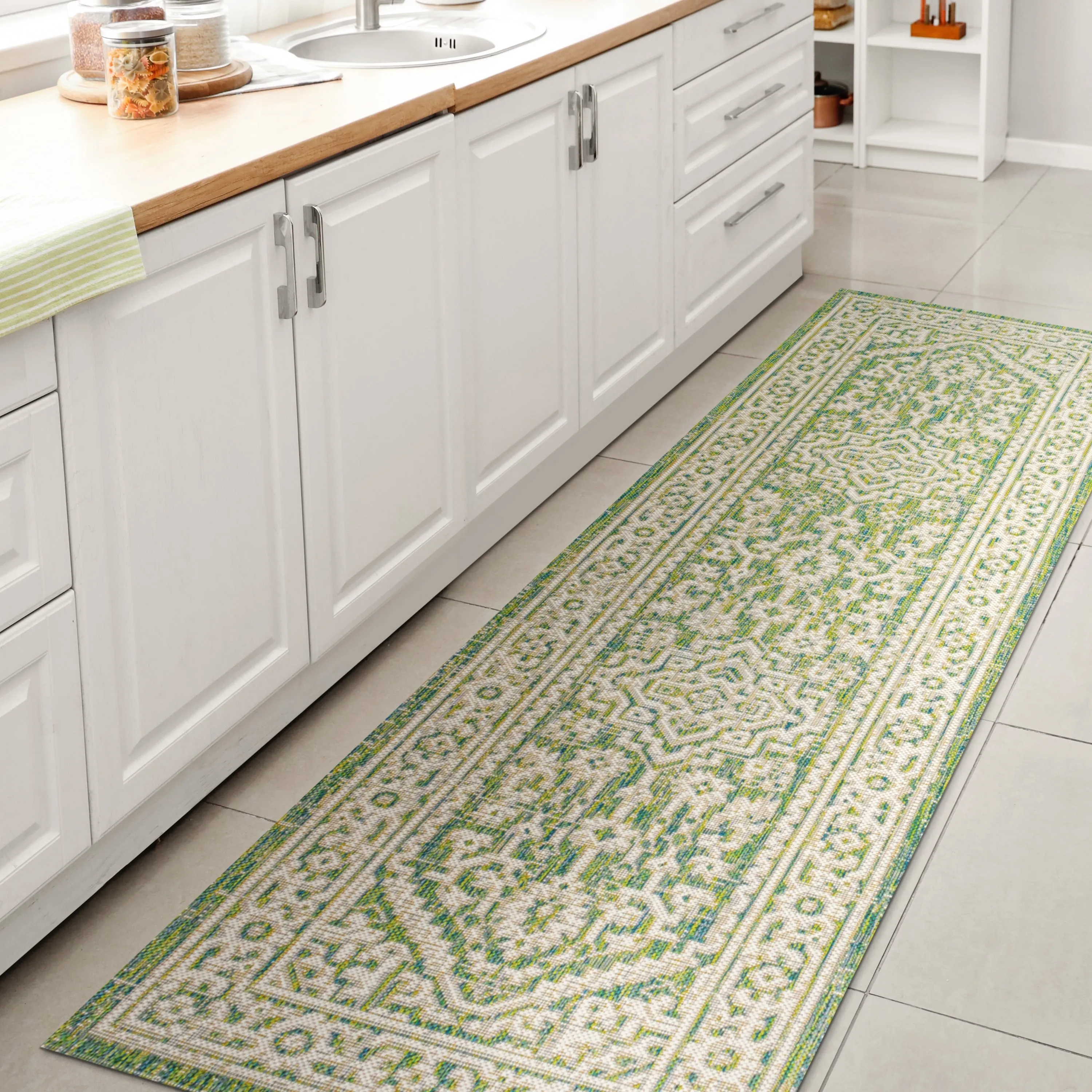 JONATHAN Y Rozetta Medallion Textured Weave Indoor/Outdoor Area Rug