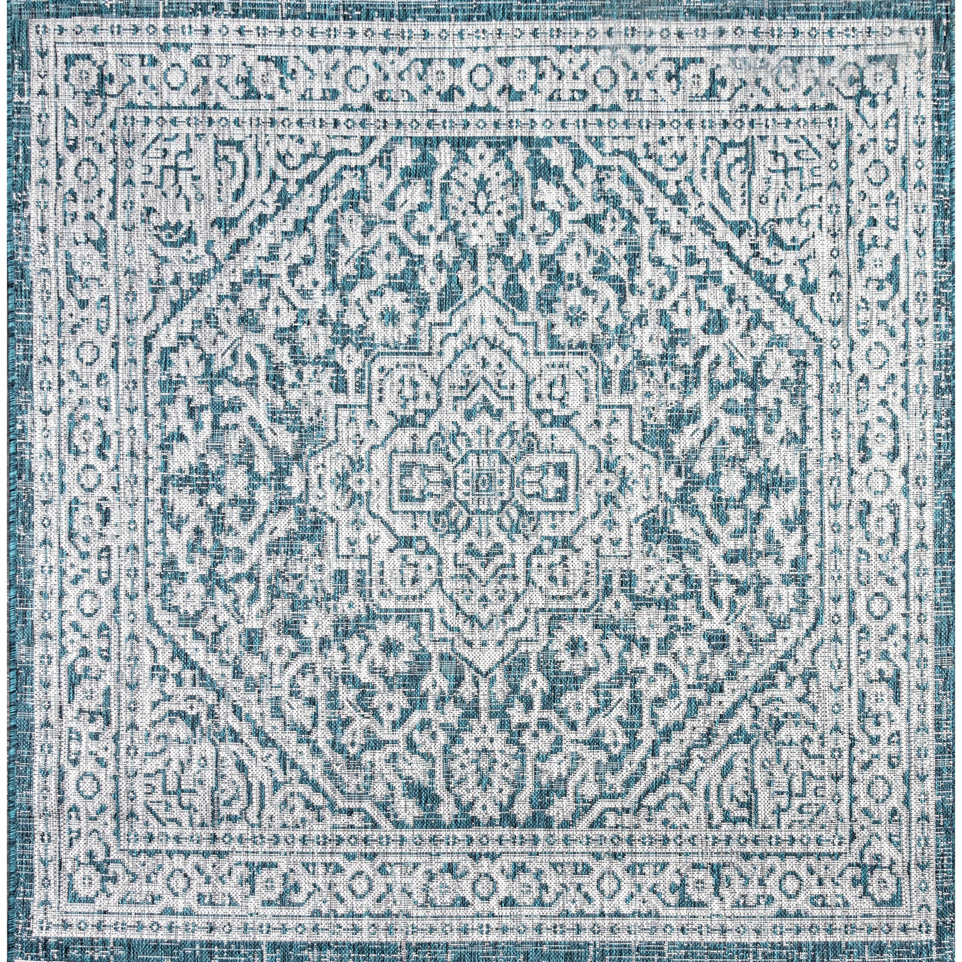 JONATHAN Y Rozetta Medallion Textured Weave Indoor/Outdoor Area Rug
