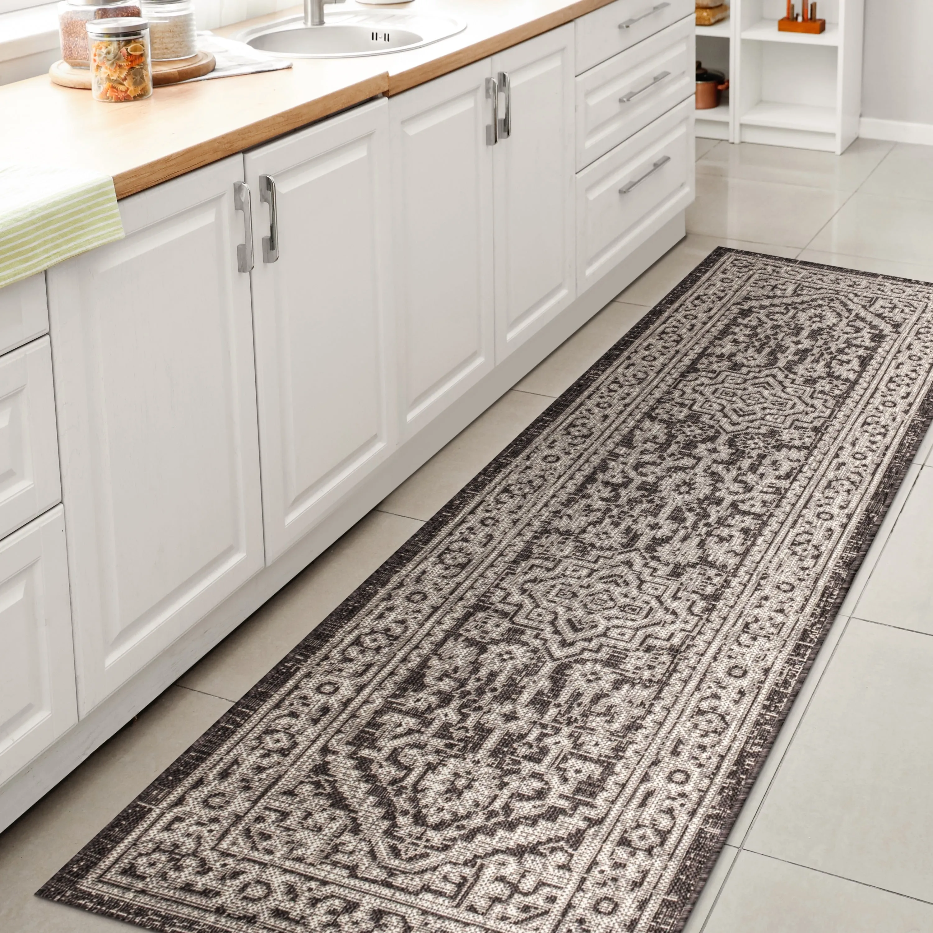 JONATHAN Y Rozetta Medallion Textured Weave Indoor/Outdoor Area Rug
